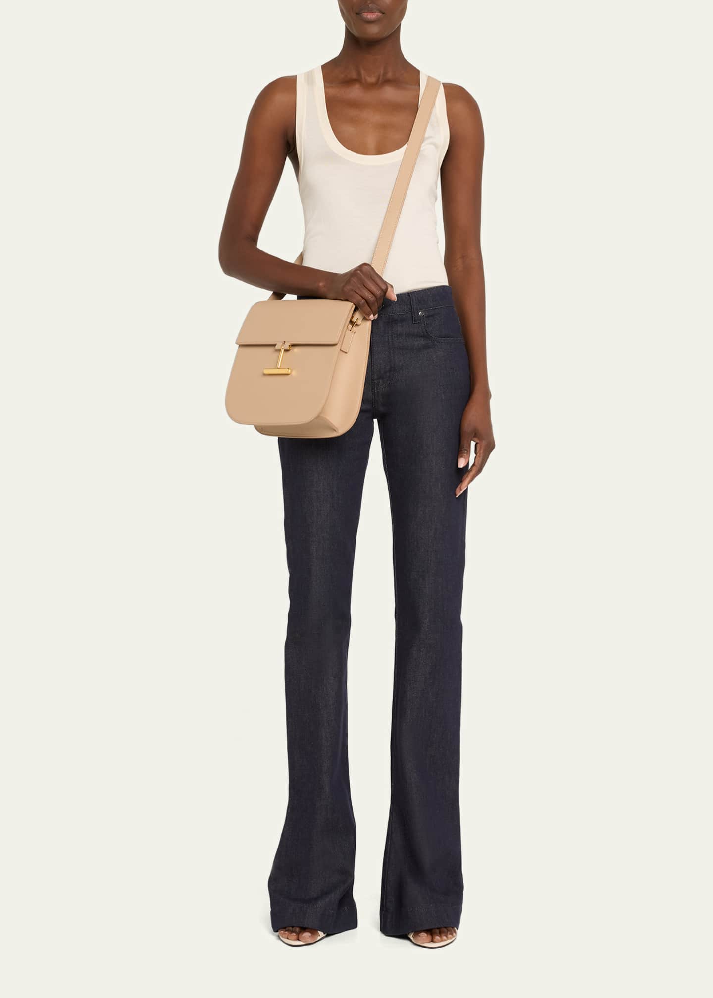 TOM FORD Tara Medium Crossbody in Grained Leather with Leather Strap Image 5 of 6