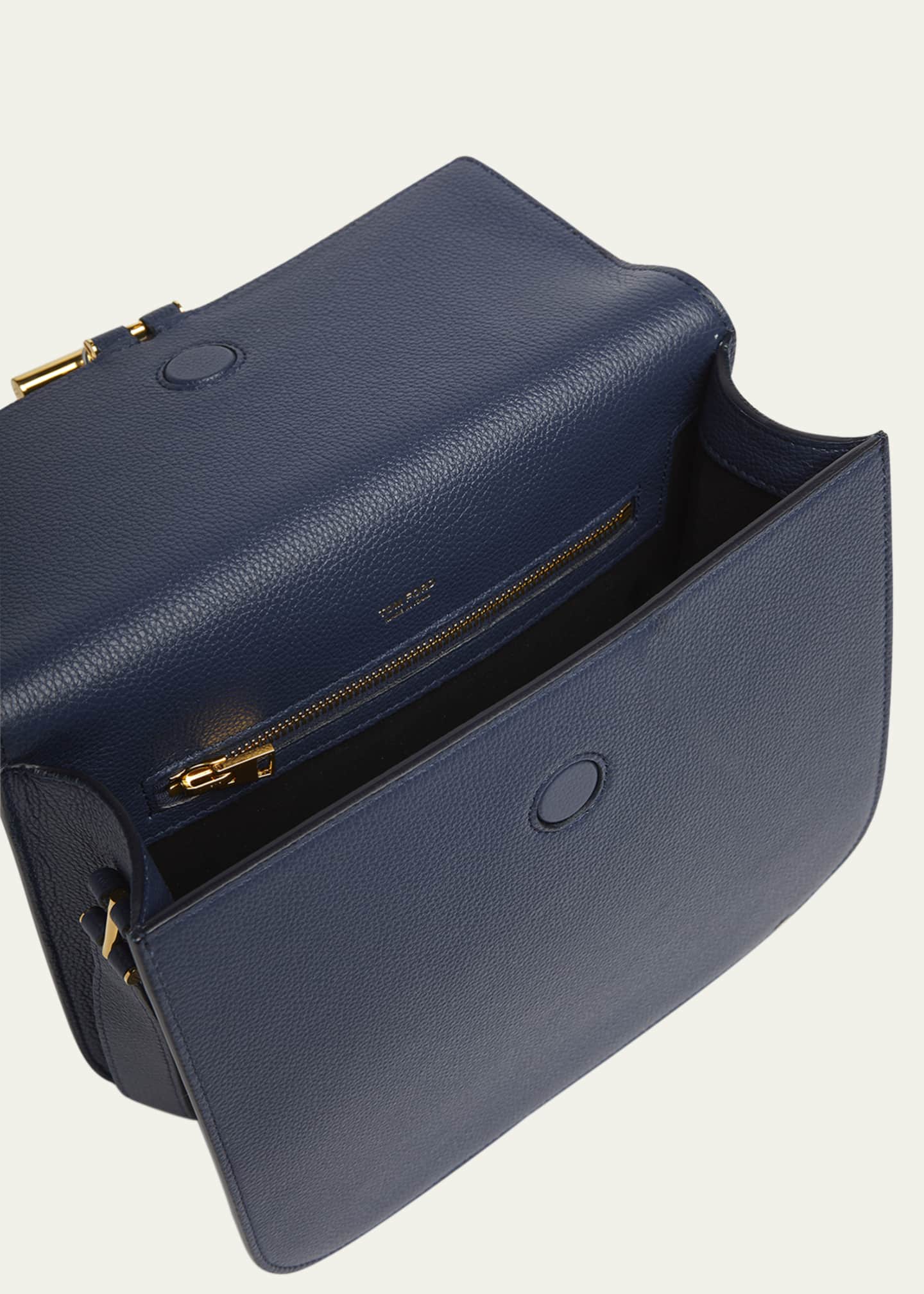TOM FORD Tara Medium Crossbody in Grained Leather with Leather Strap Image 4 of 6
