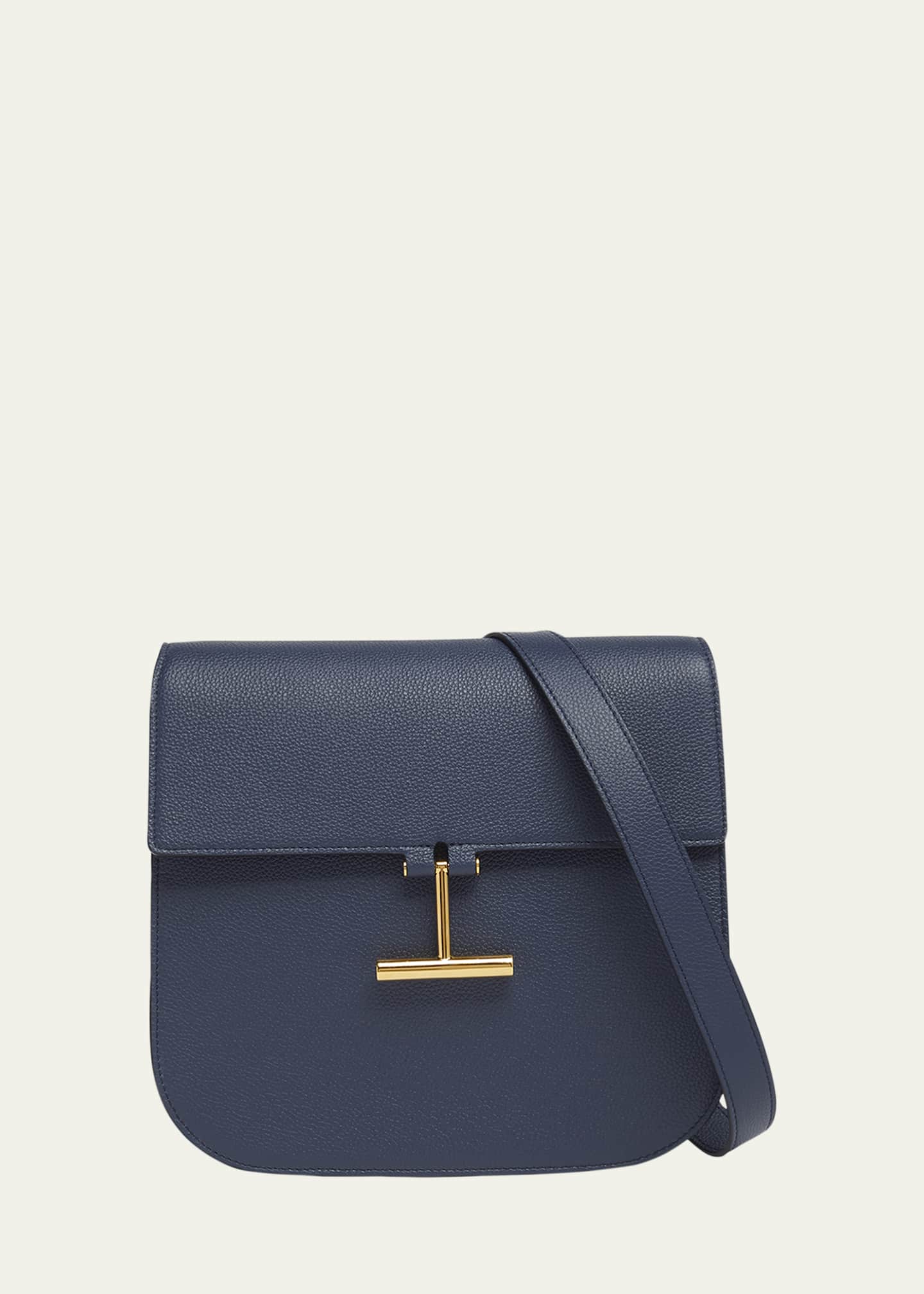 TOM FORD Tara Medium Crossbody in Grained Leather with Leather Strap Image 1 of 6