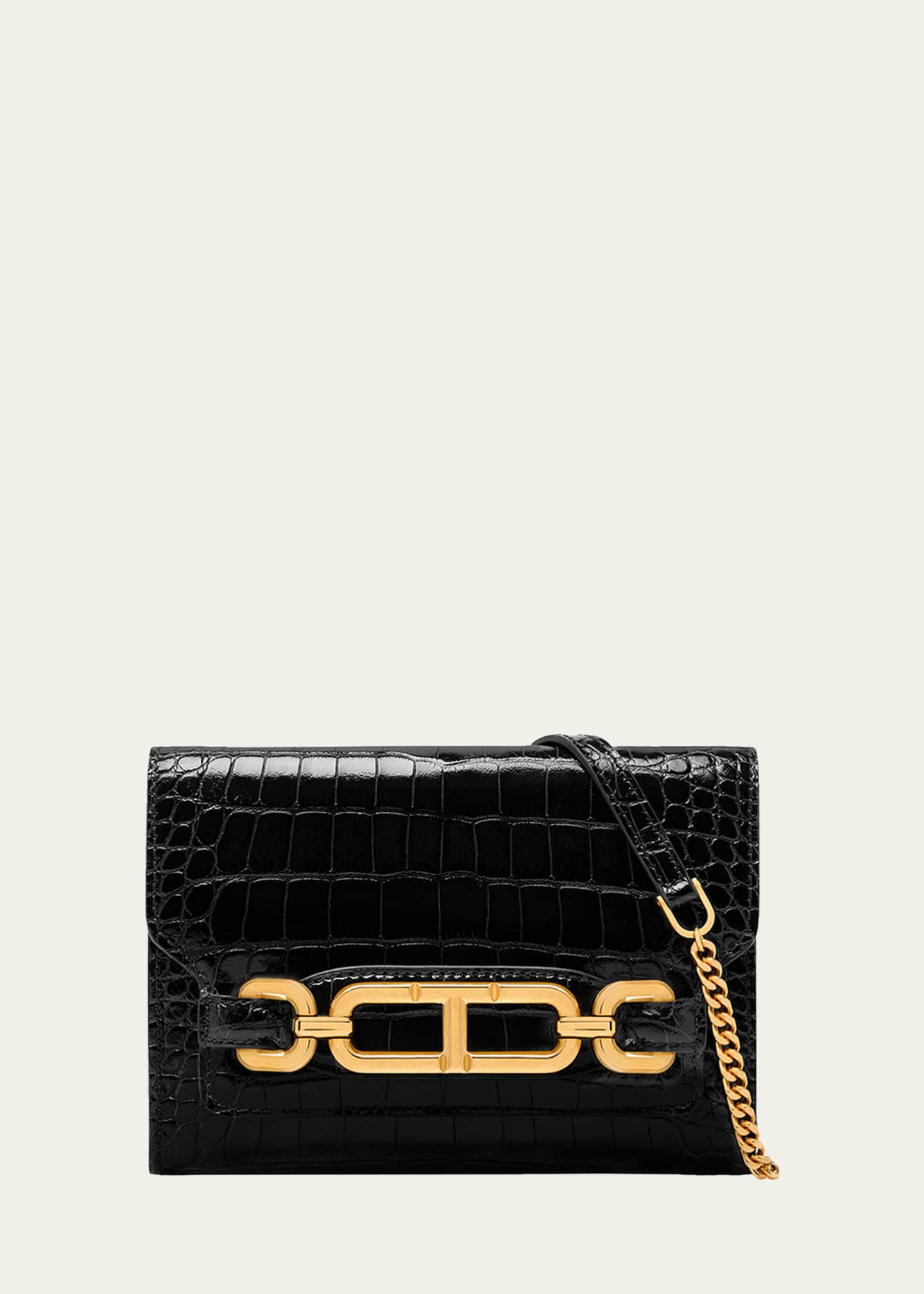 TOM FORD Whitney Mini Croc Embossed Chain Shoulder Bag Bergdorf