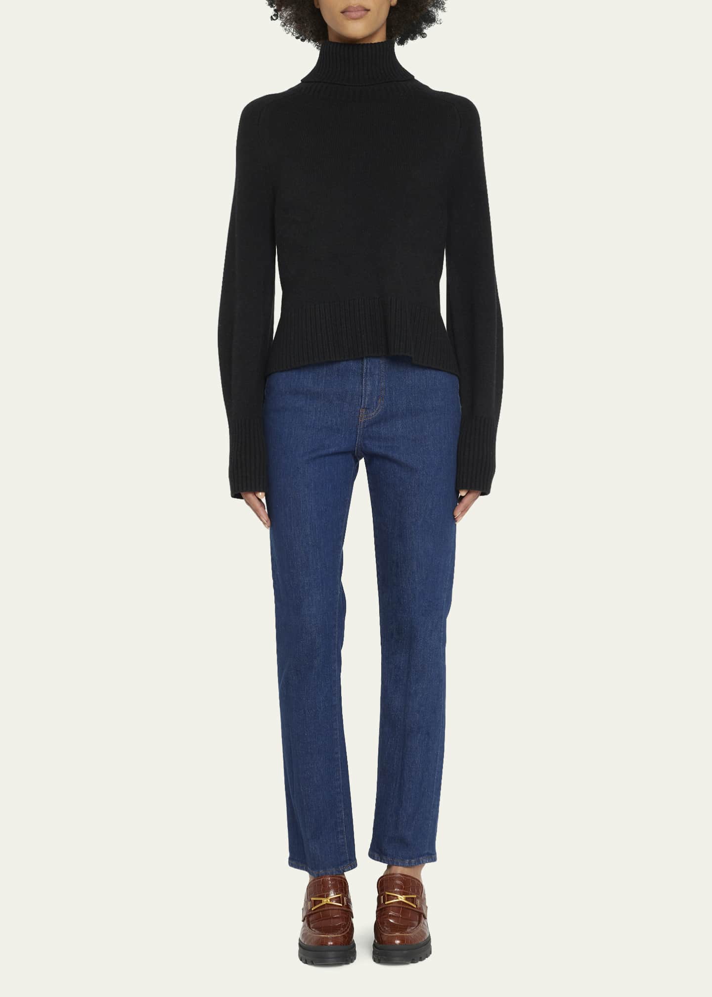 Veronica Beard Lerato Cashmere Turtleneck Sweater Image 2 of 5
