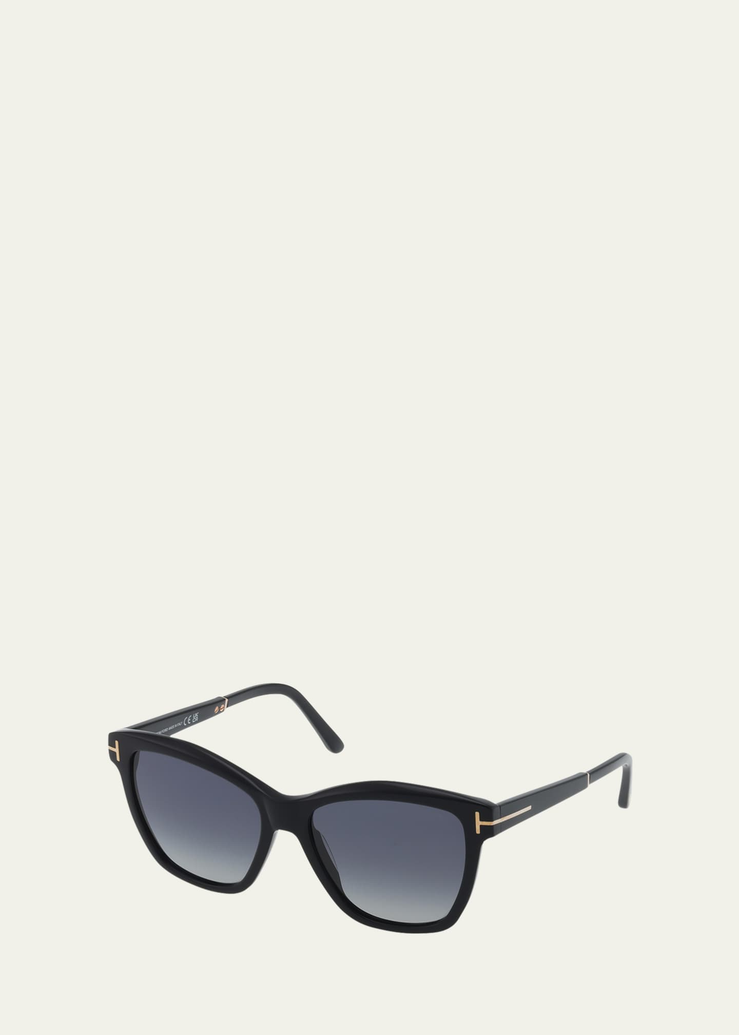 TOM FORD Polarized Acetate Metal Cat Eye Sunglasses