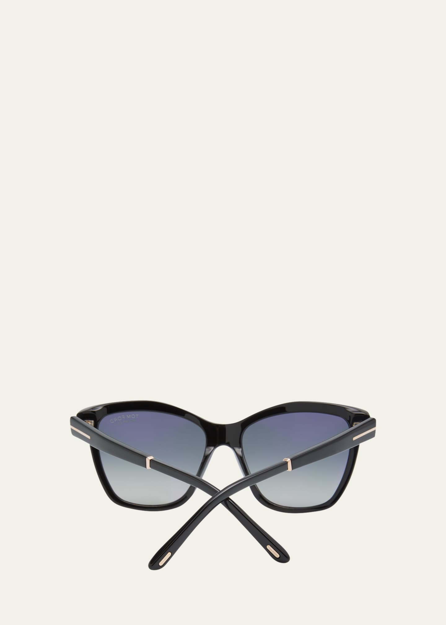 TOM FORD Polarized Acetate & Metal Cat-Eye Sunglasses