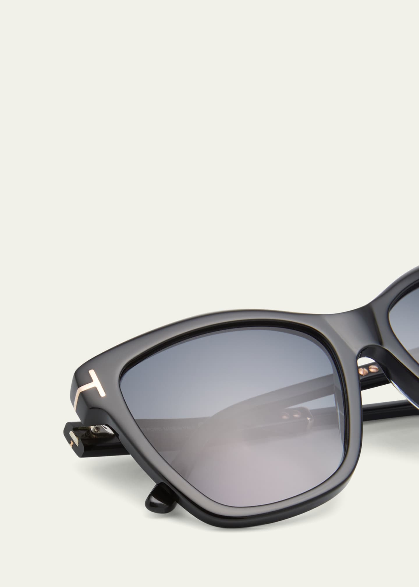TOM FORD Polarized Acetate & Metal Cat-Eye Sunglasses