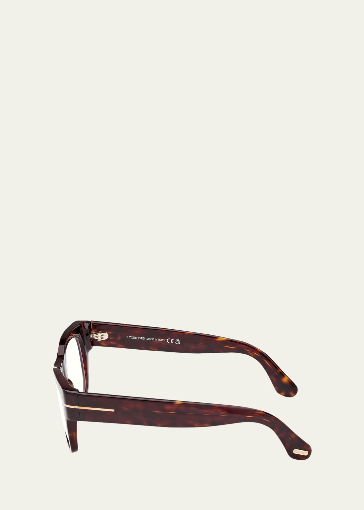 TOM FORD Blue Filtering Signature T Acetate Rectangle Glasses
