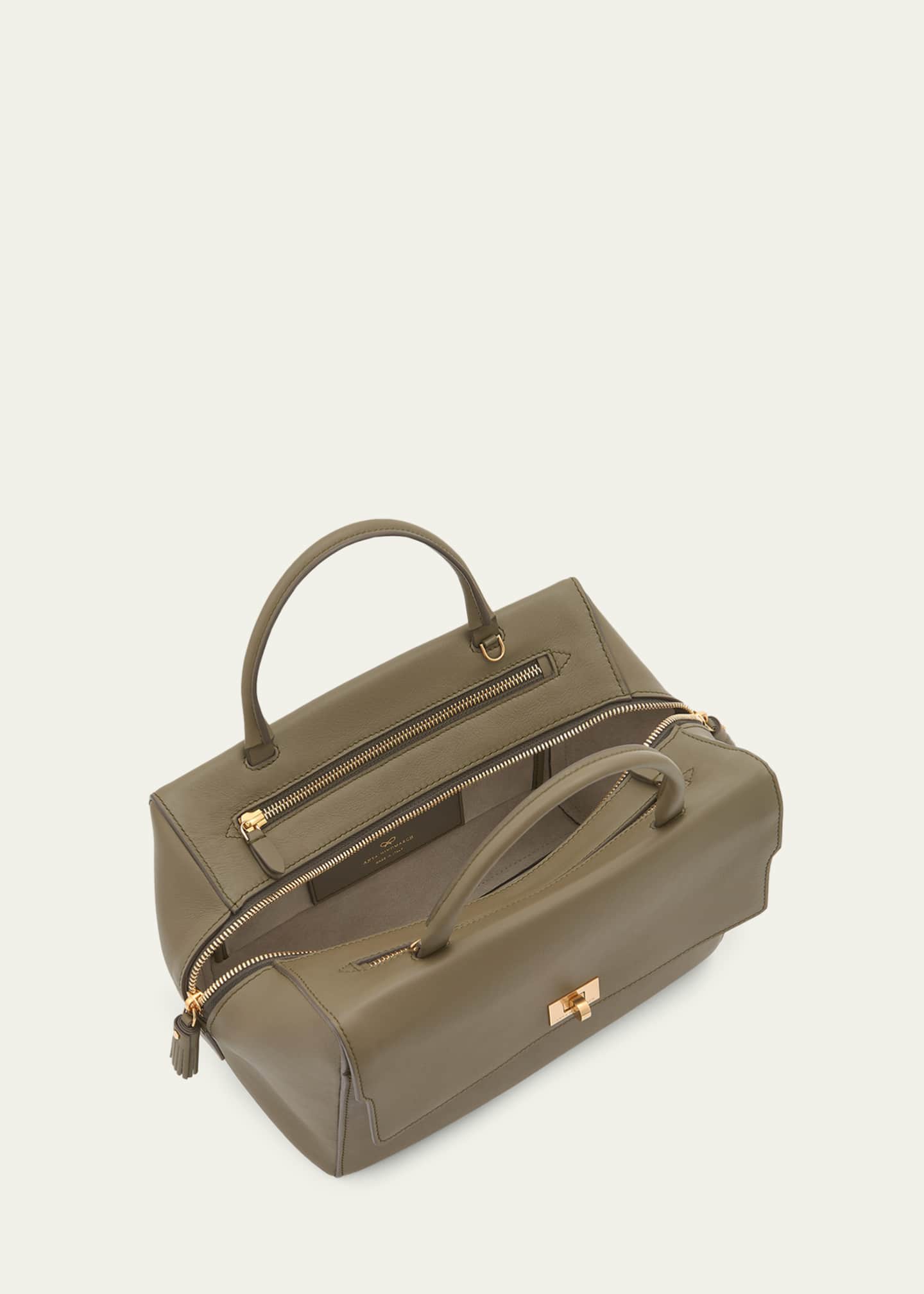 Anya Hindmarch Seaton Zip Leather Satchel Bag - Bergdorf Goodman