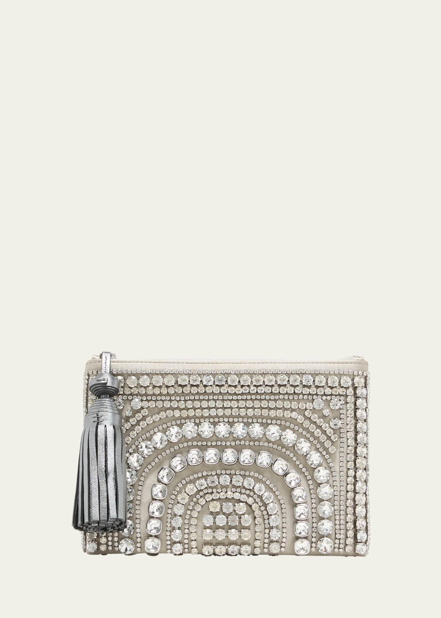 Anya Hindmarch Georgiana Small Crystal Clutch Bag Image 1 of 5