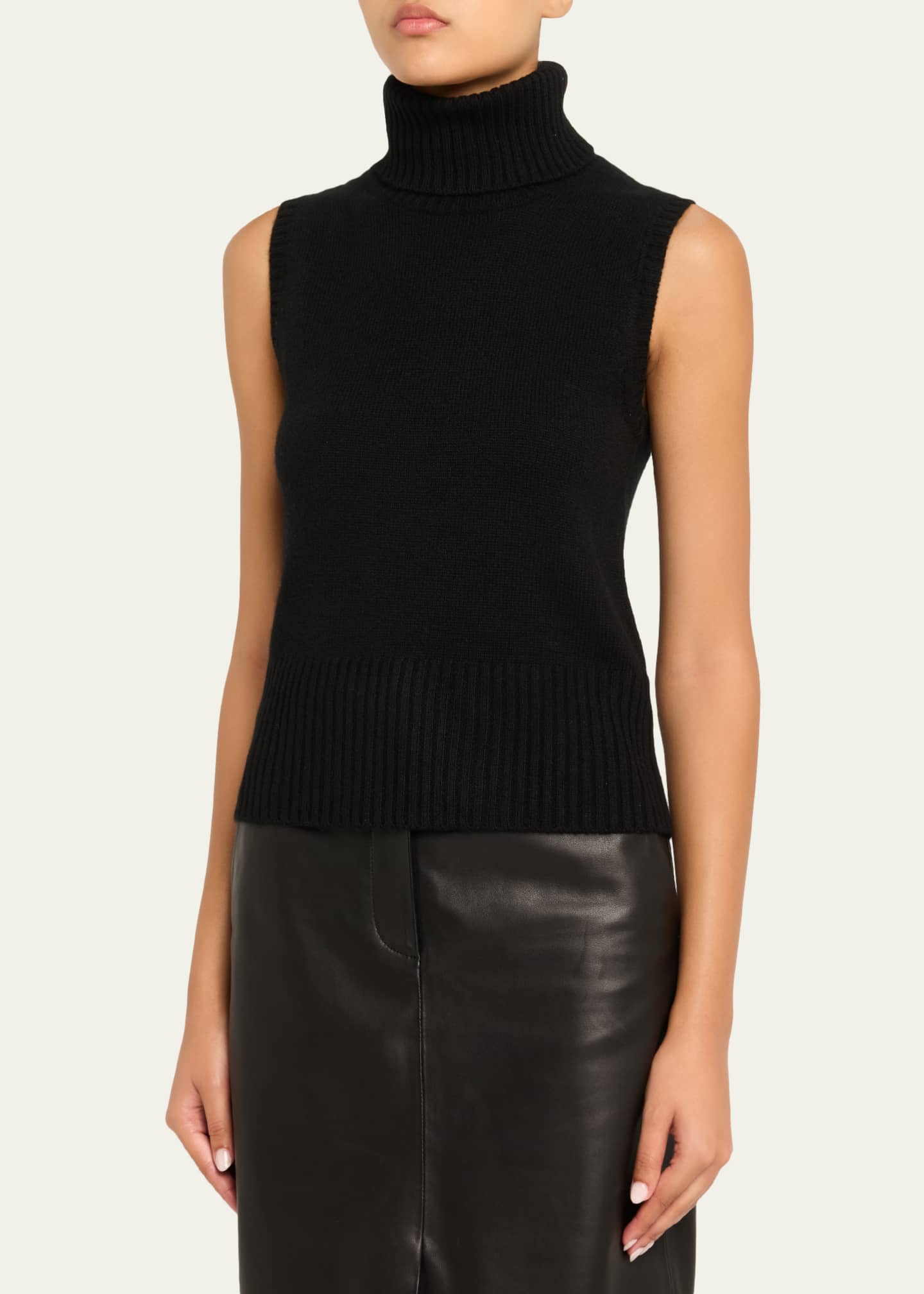 Veronica Beard Mazzy Cashmere Turtleneck in Black