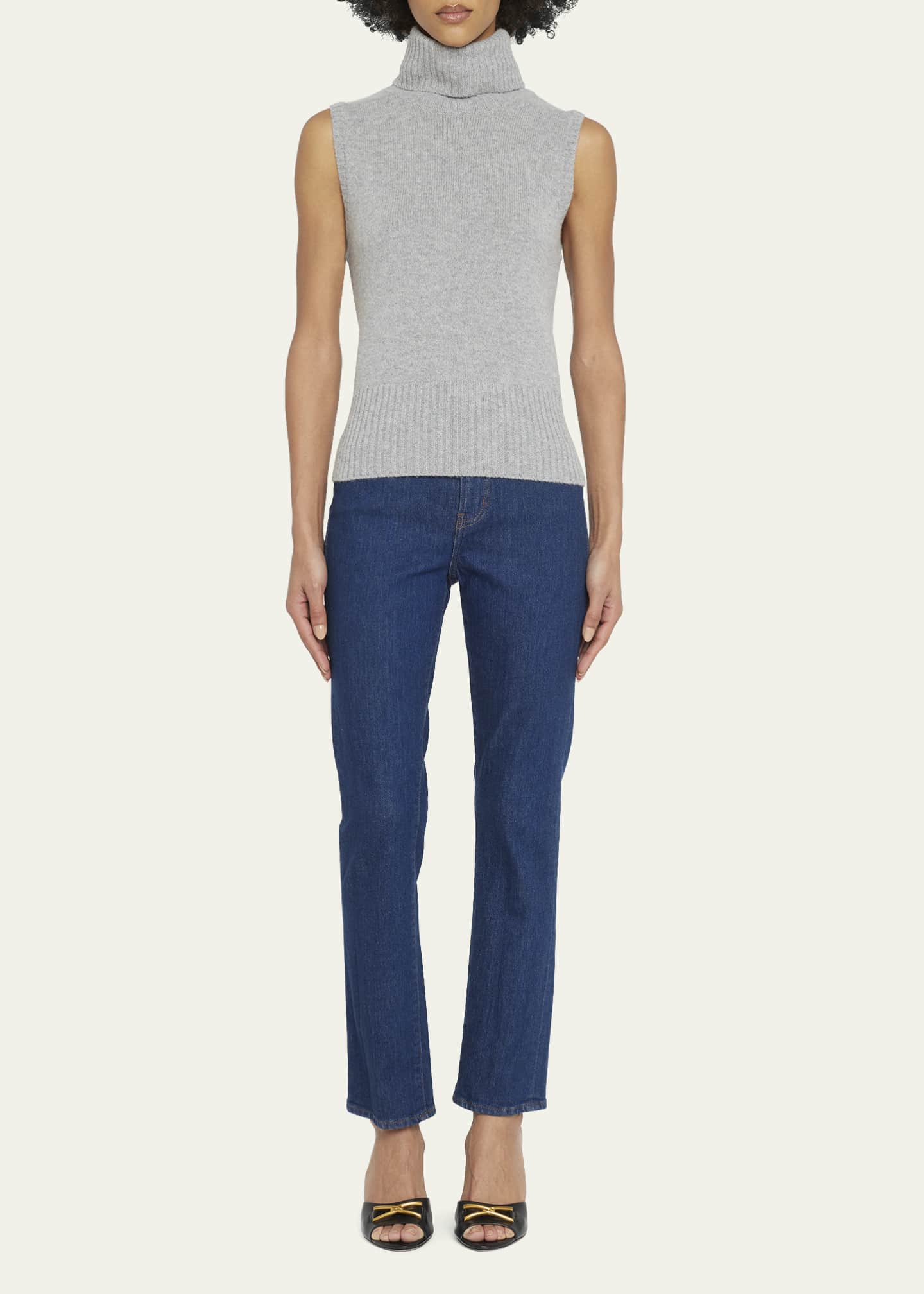 Veronica Beard Mazzy Cashmere Turtleneck Shell Image 2 of 5