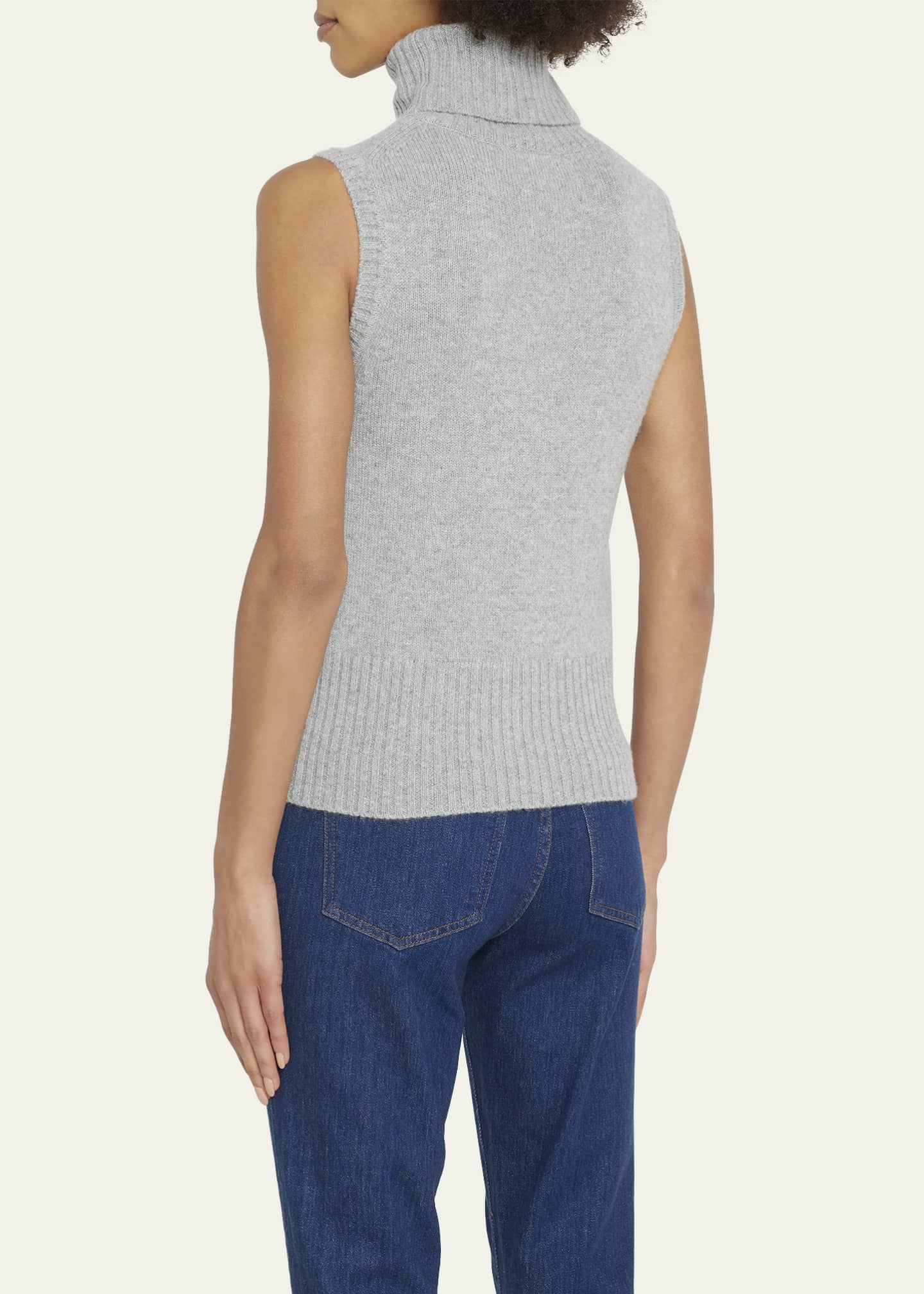Veronica Beard Mazzy Cashmere Turtleneck Shell Image 3 of 5