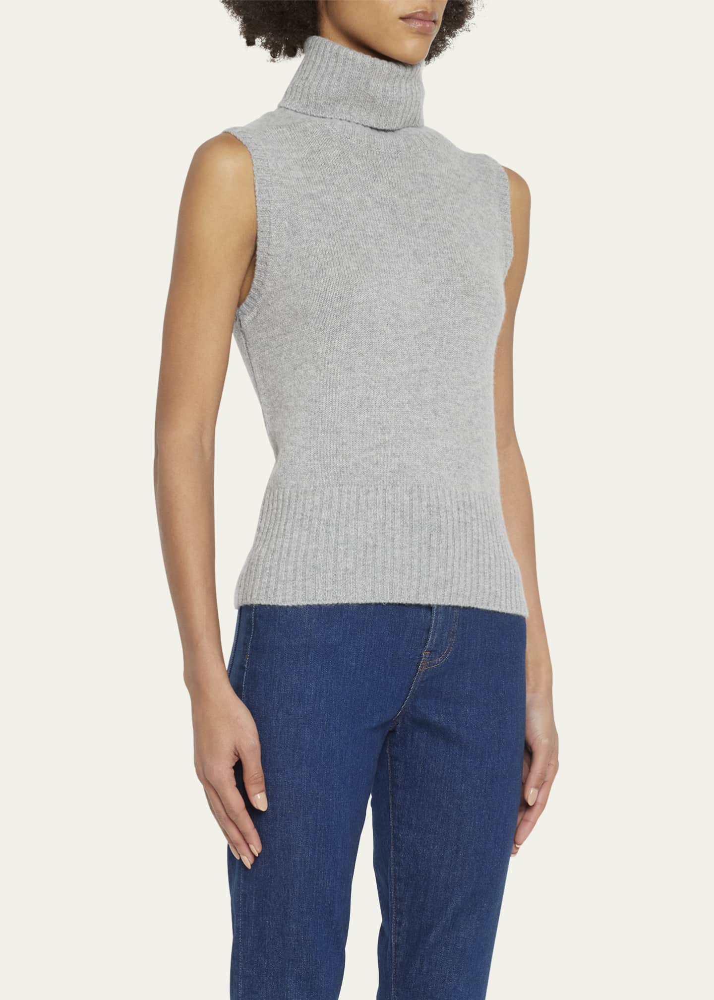 Veronica Beard Mazzy Cashmere Turtleneck Shell Image 4 of 5