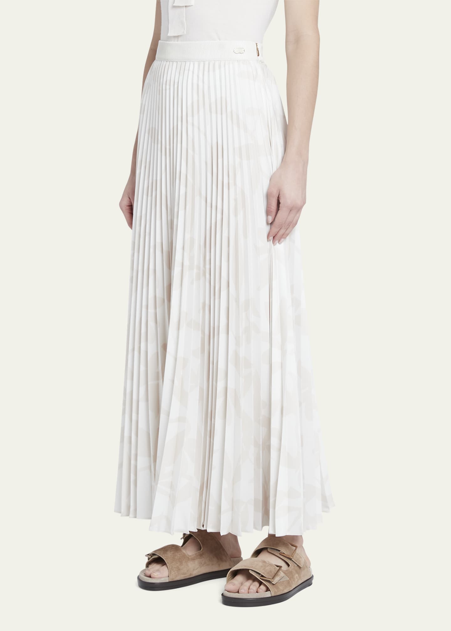Agnona Printed Pleated Maxi Skirt - Bergdorf Goodman