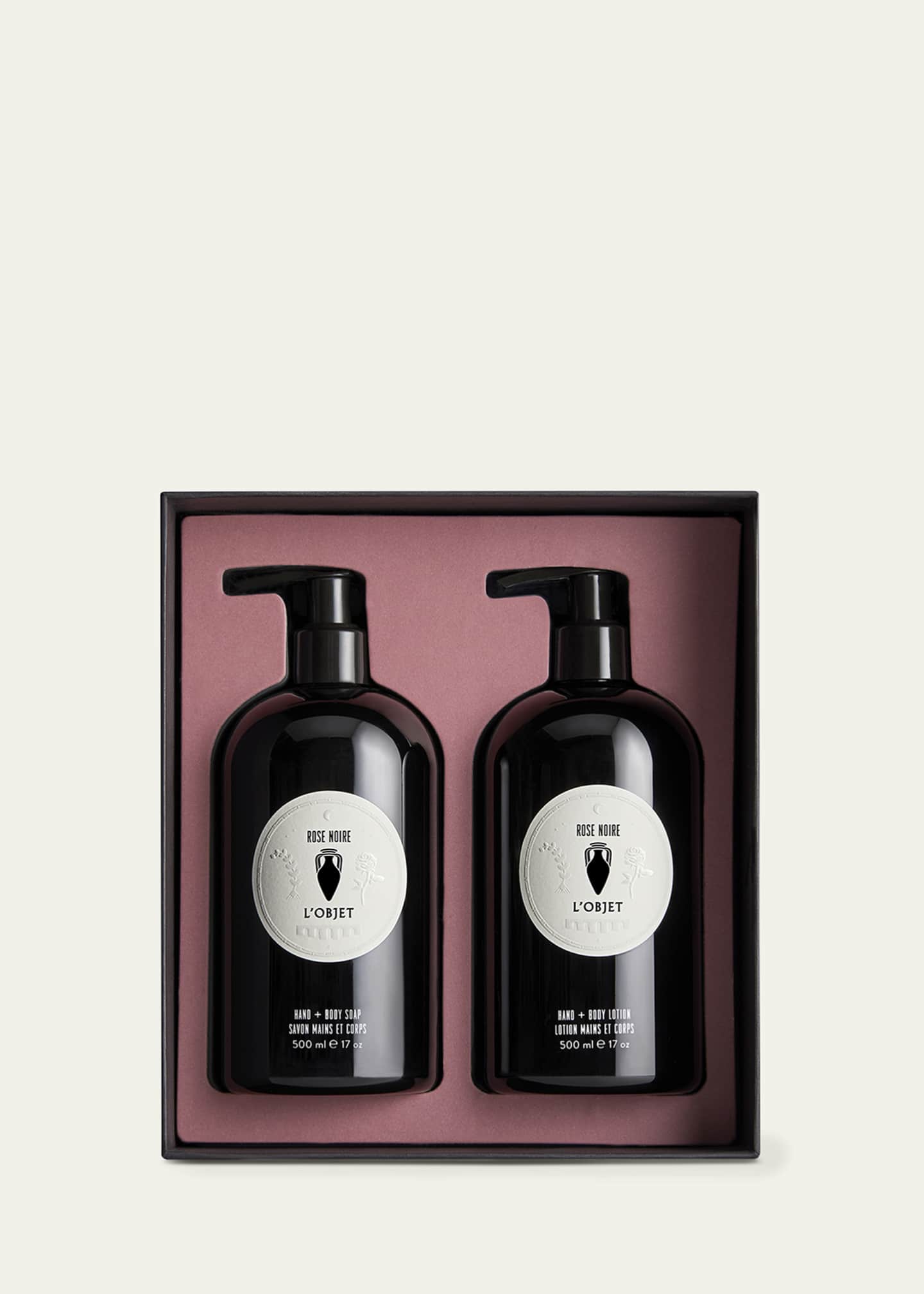 L'Objet Rose Noire Gift Set: Soap + Lotion, 2 x 17 oz. Image 2 of 2