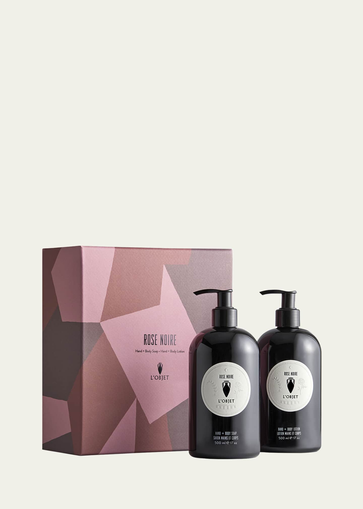 L'Objet Rose Noire Gift Set: Soap + Lotion, 2 x 17 oz. Image 1 of 2