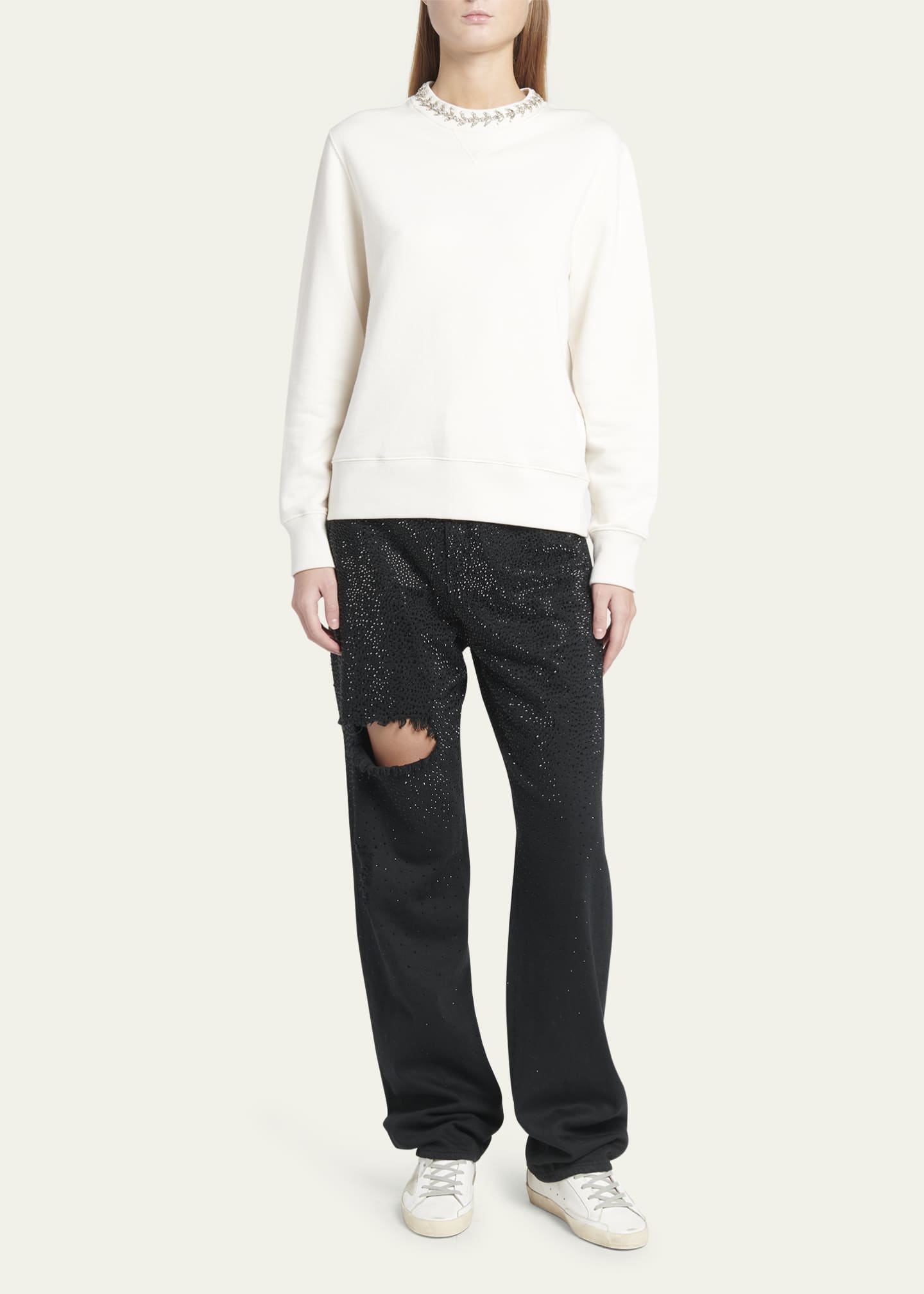 Golden Goose Journey Crewneck Crystal Sweatshirt Image 2 of 5