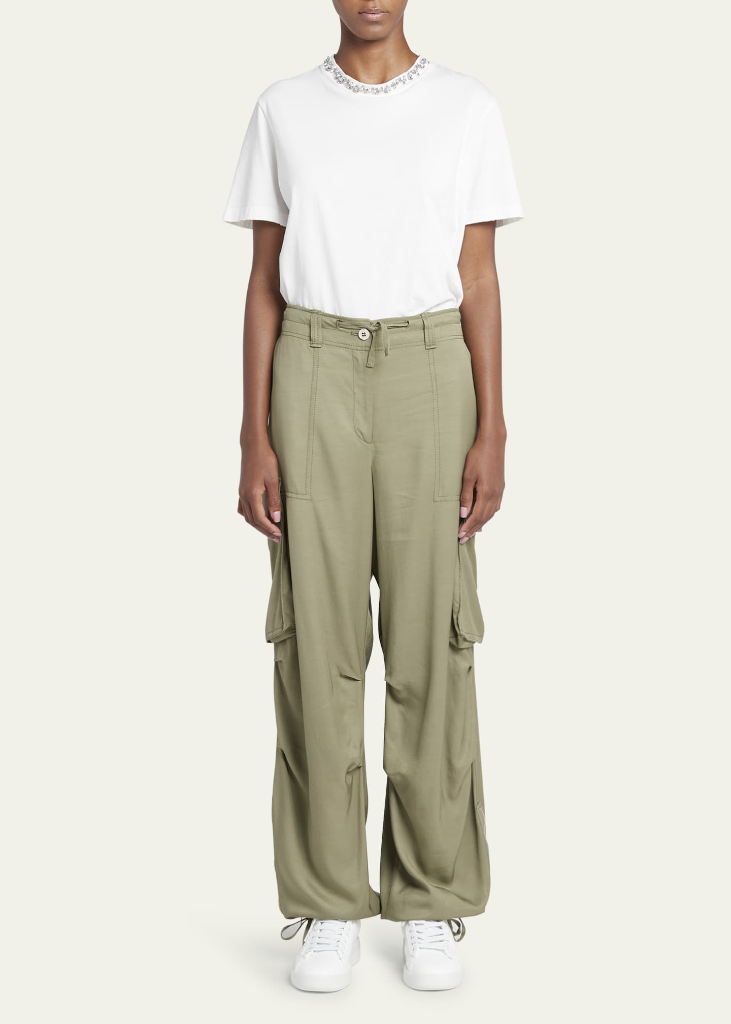Golden Goose Journey Wide-Leg Drawstring Cargo Pants Image 2 of 5