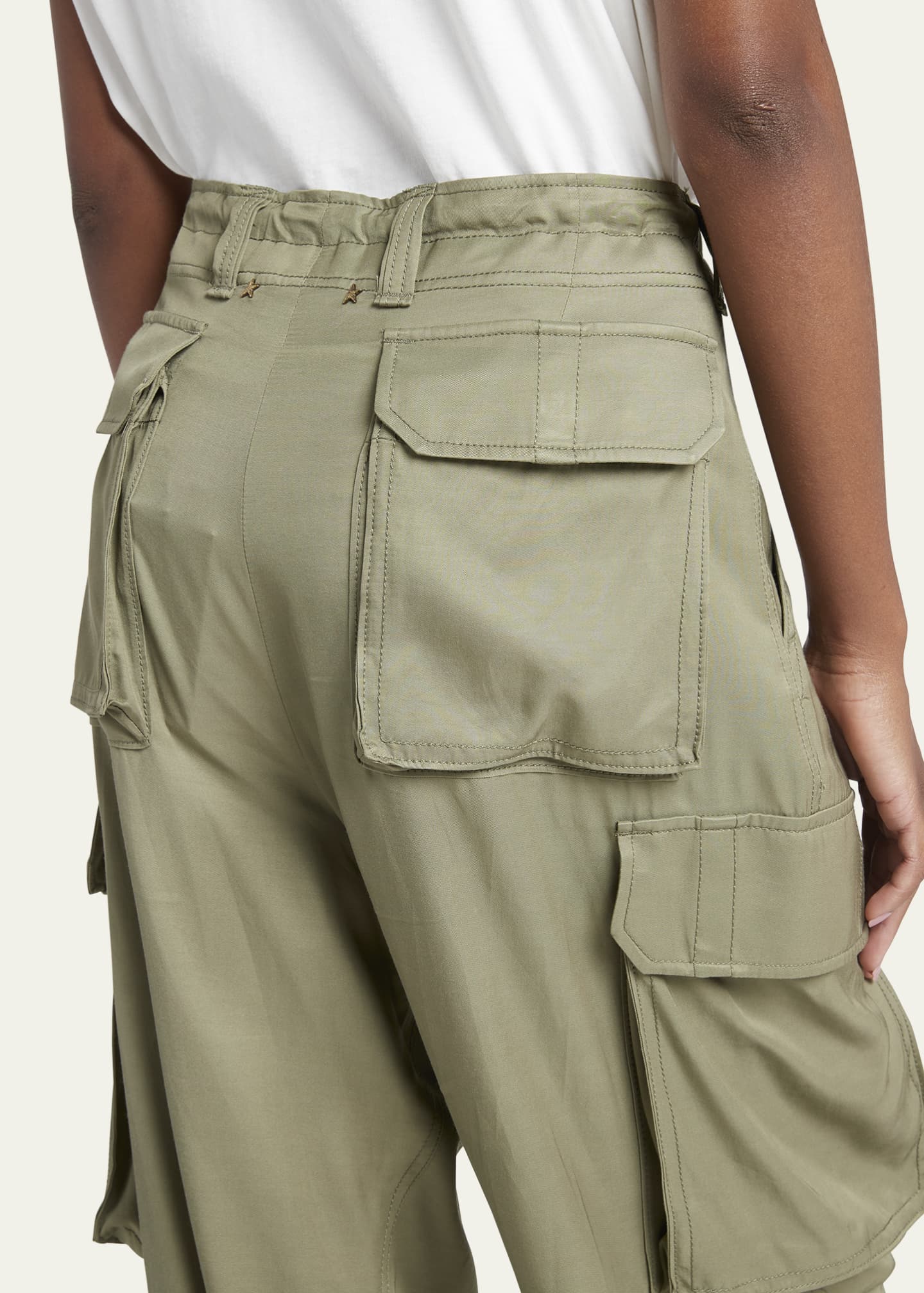Golden Goose Journey Wide-Leg Drawstring Cargo Pants Image 5 of 5