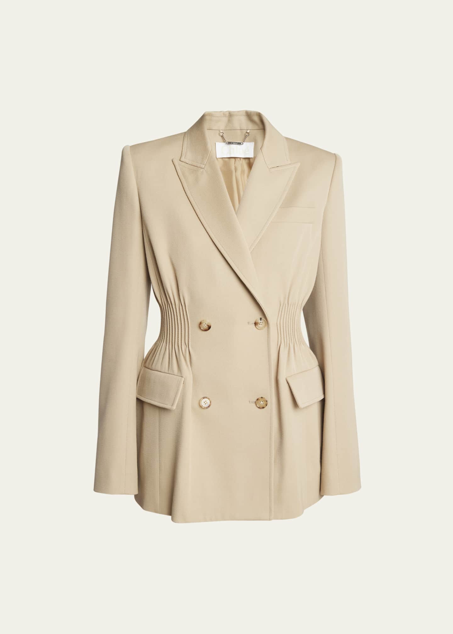 Chloe Soft Wool Top Coat with Cinched Waist
