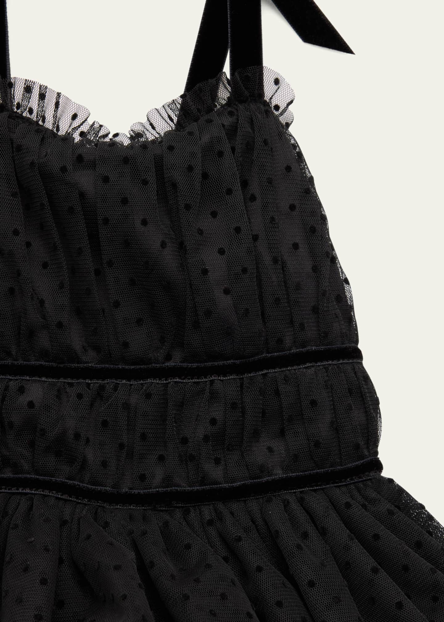 Zara black polka dot tulle dress new arrivals