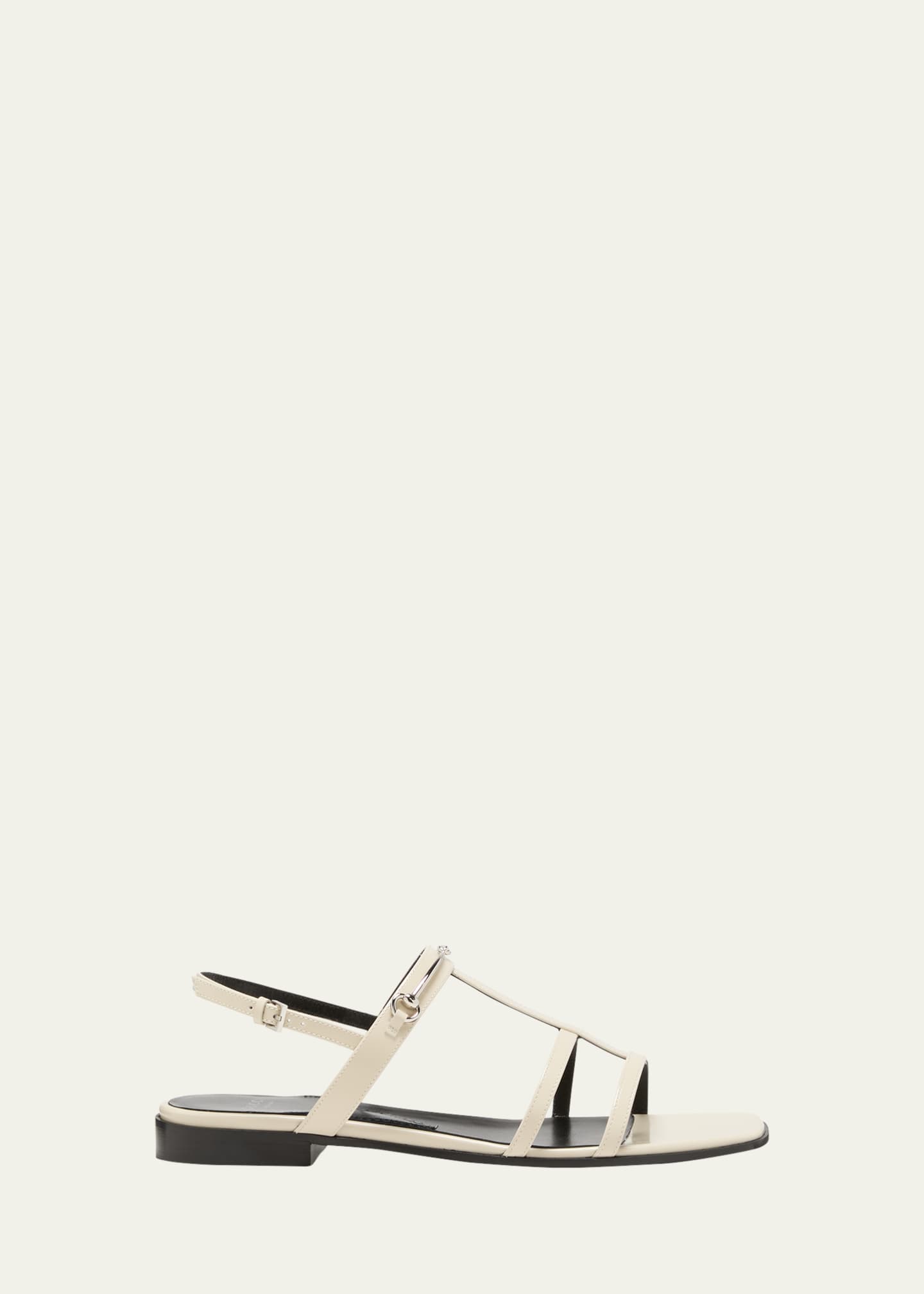 Gucci Divine Leather Slingback Sandals Image 1 of 5