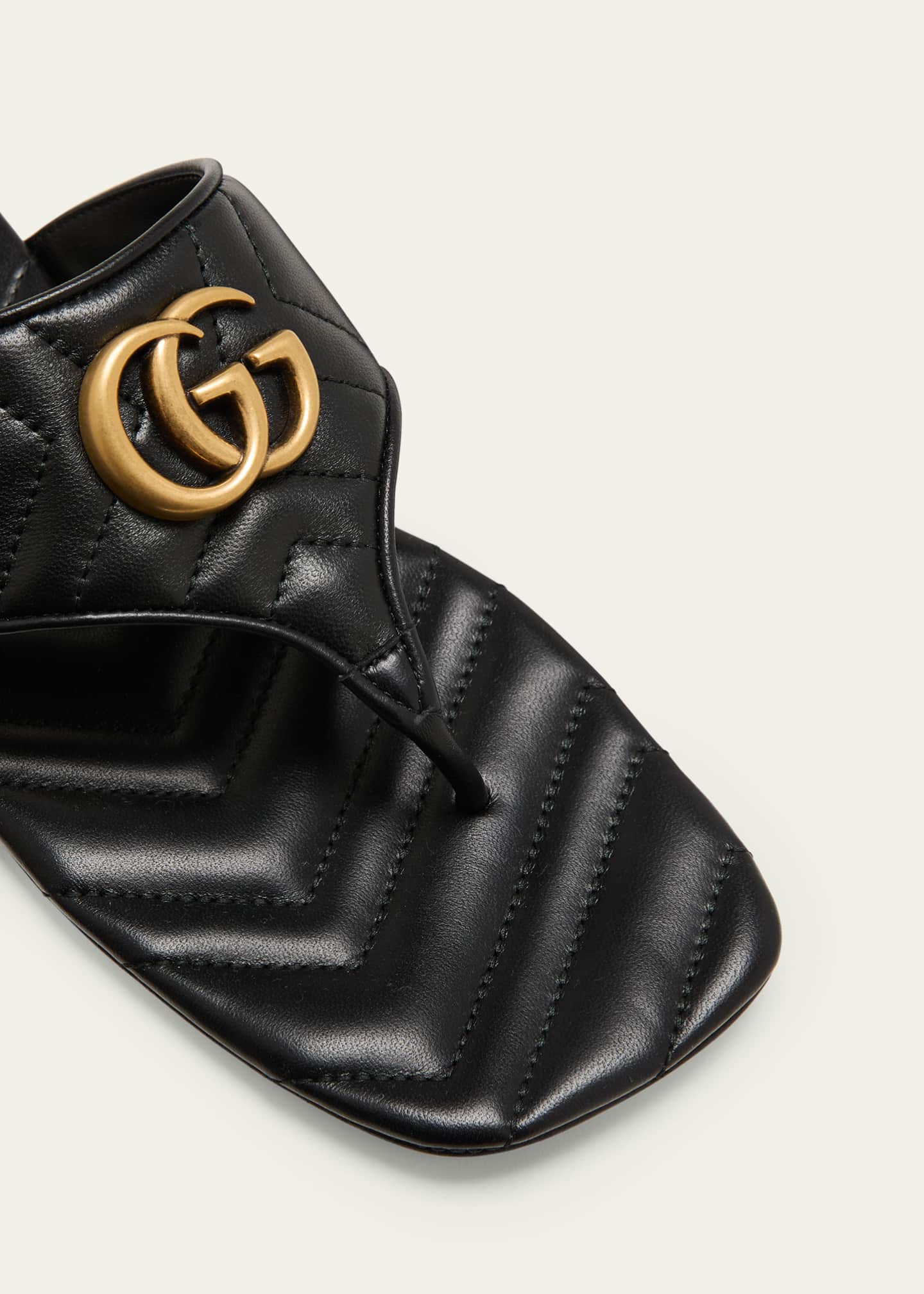 Gucci leather thong sandal double g best sale