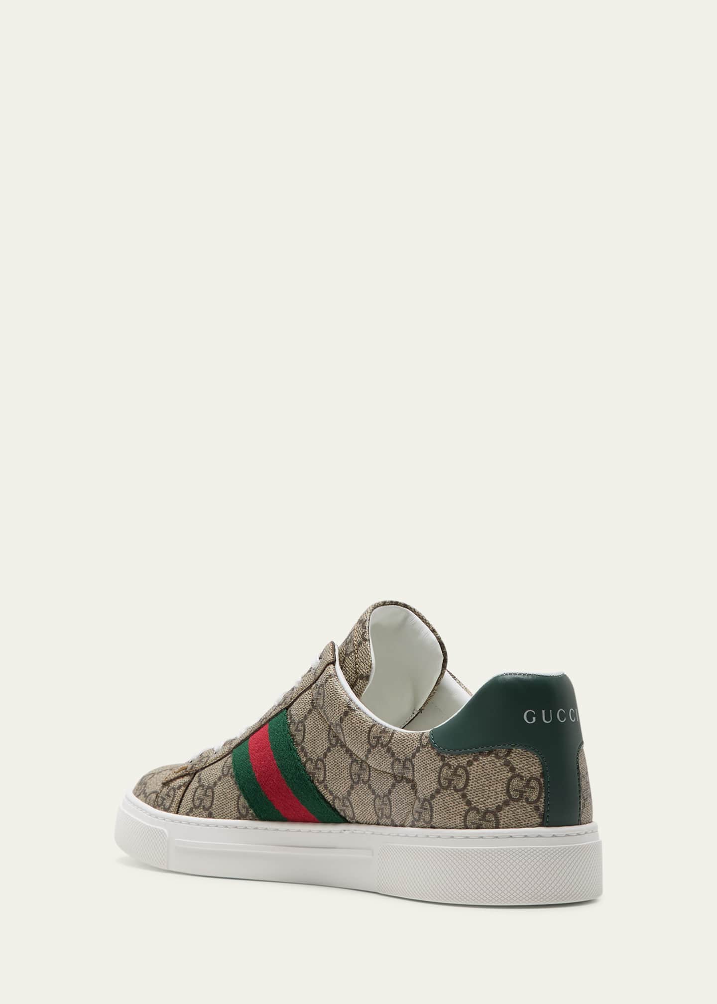 Gucci Ace Monogram Canvas Low Top Sneakers
