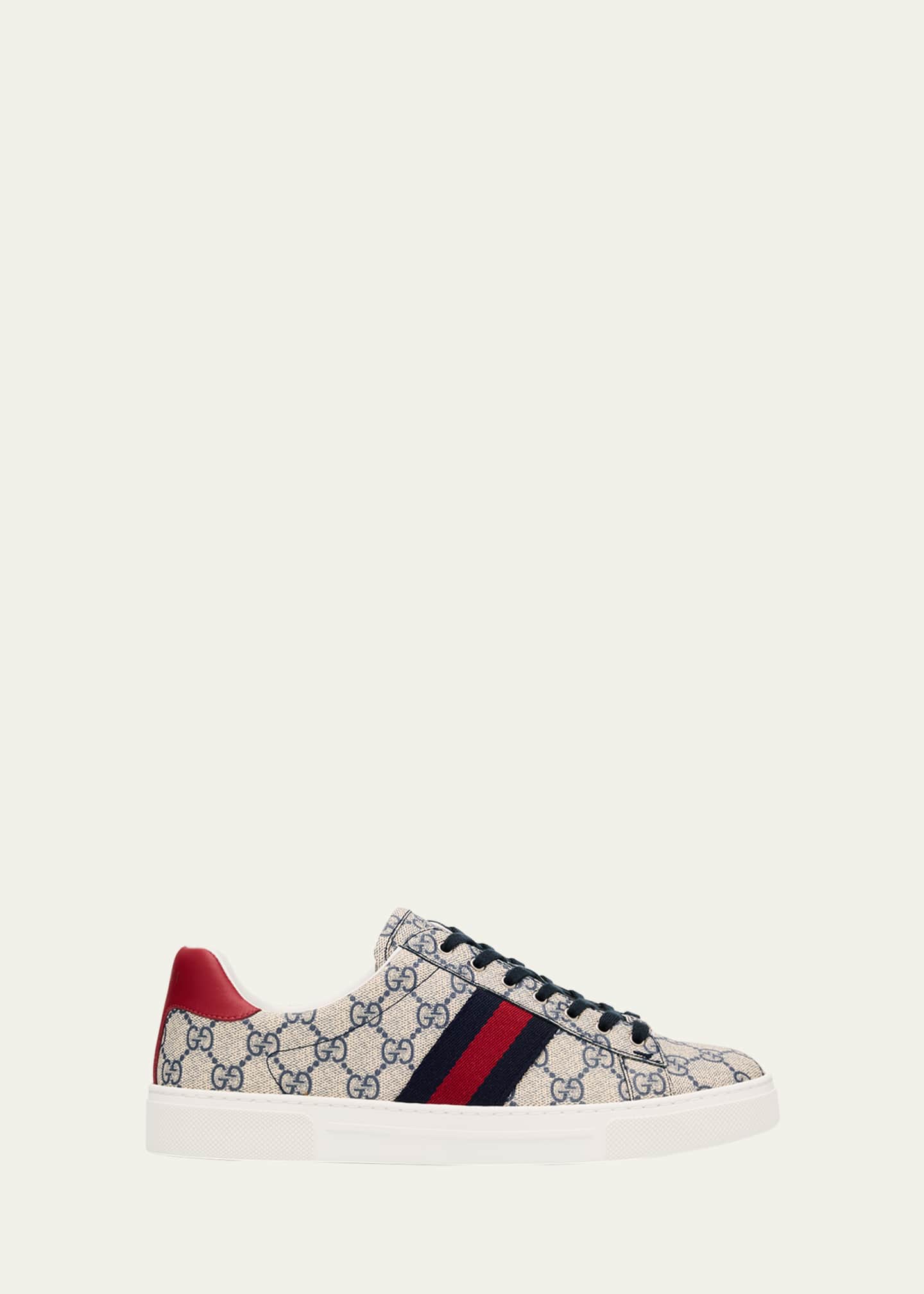 Gucci Ace Monogram Canvas Low-Top Sneakers - Bergdorf Goodman