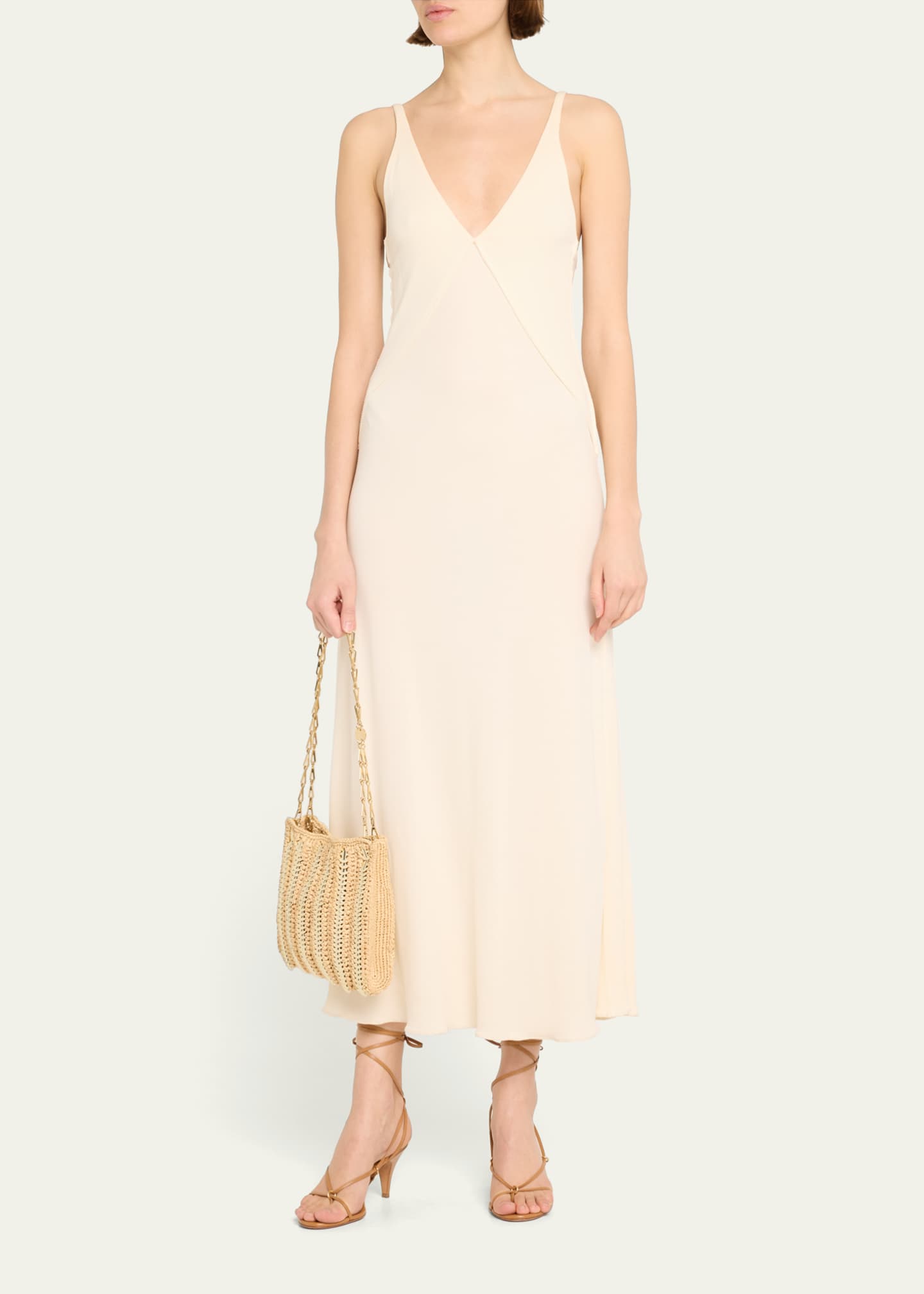 Rabanne Sac Disc-Link Raffia Shoulder Bag Image 5 of 5