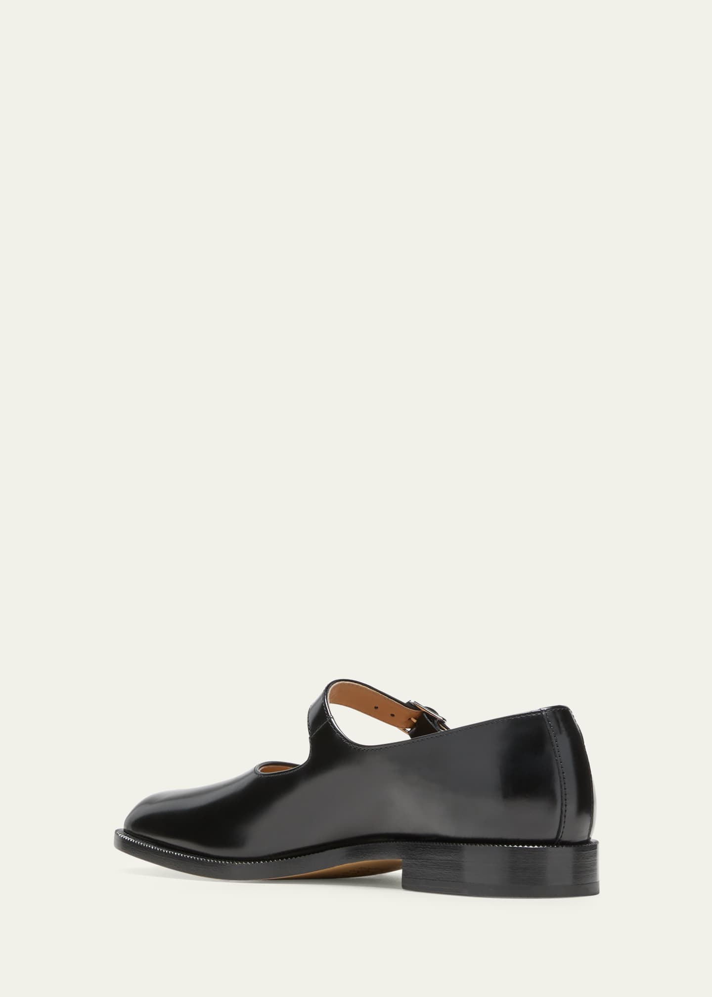 Maison Margiela Tabi Leather Mary Jane Ballerina Flats Image 2 of 3