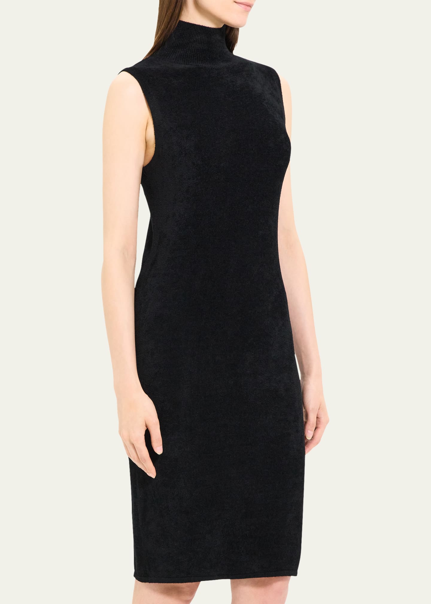 Theory Micro Velvet Sleeveless Turtleneck Dress Bergdorf Goodman