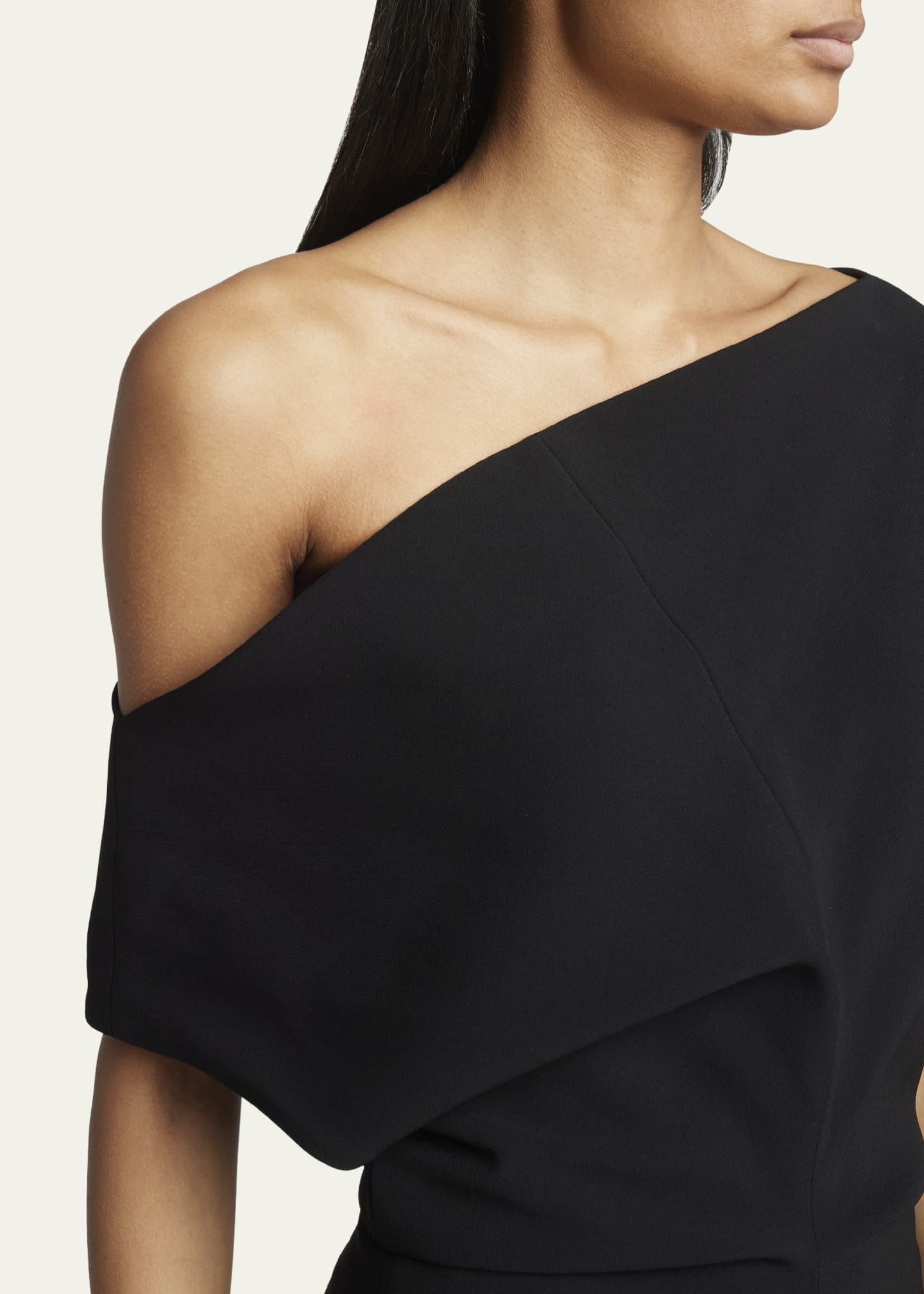 Proenza Schouler Rosa Colorblock Off-The-Shoulder Slits-Hem Midi Dress Image 5 of 5