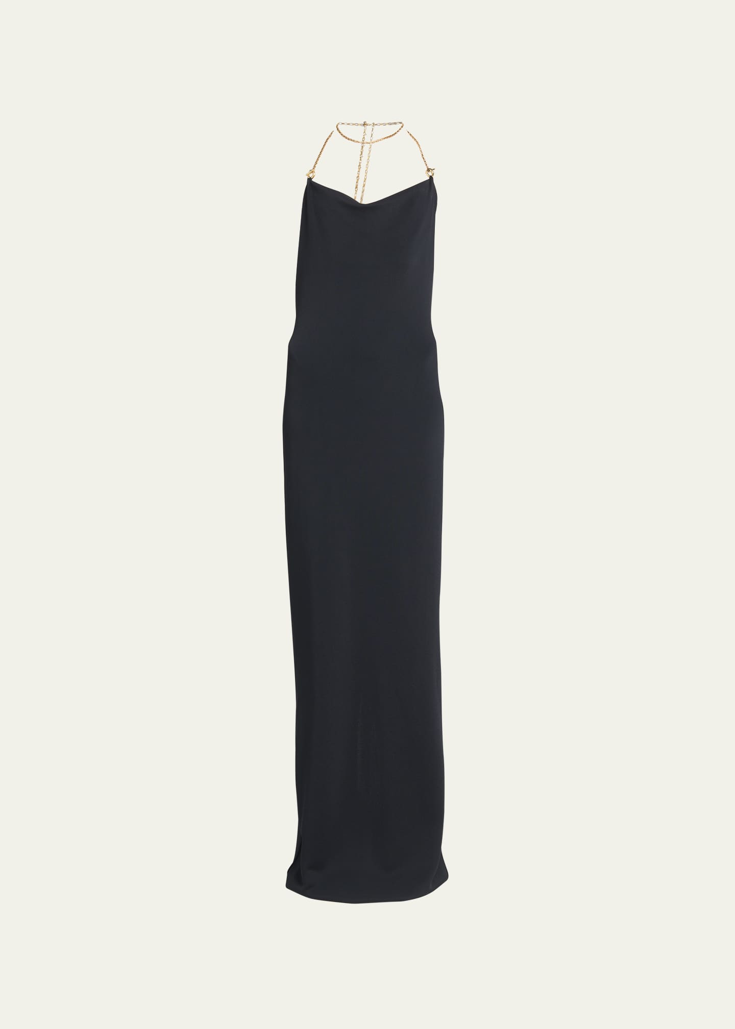 Bottega Veneta Backless Column Gown with Chain Detail Image 1 of 5