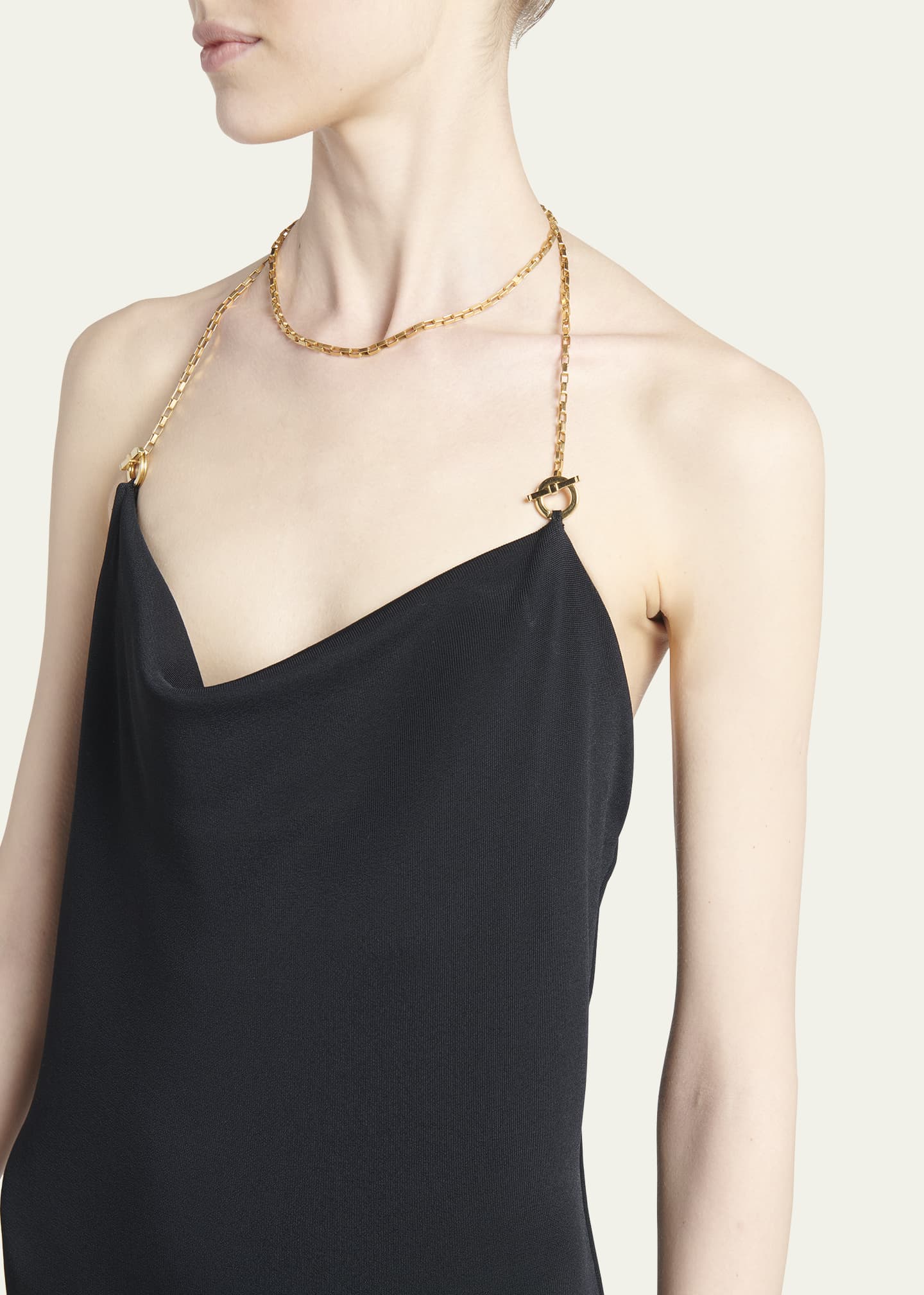 Bottega Veneta Backless Column Gown with Chain Detail Image 5 of 5