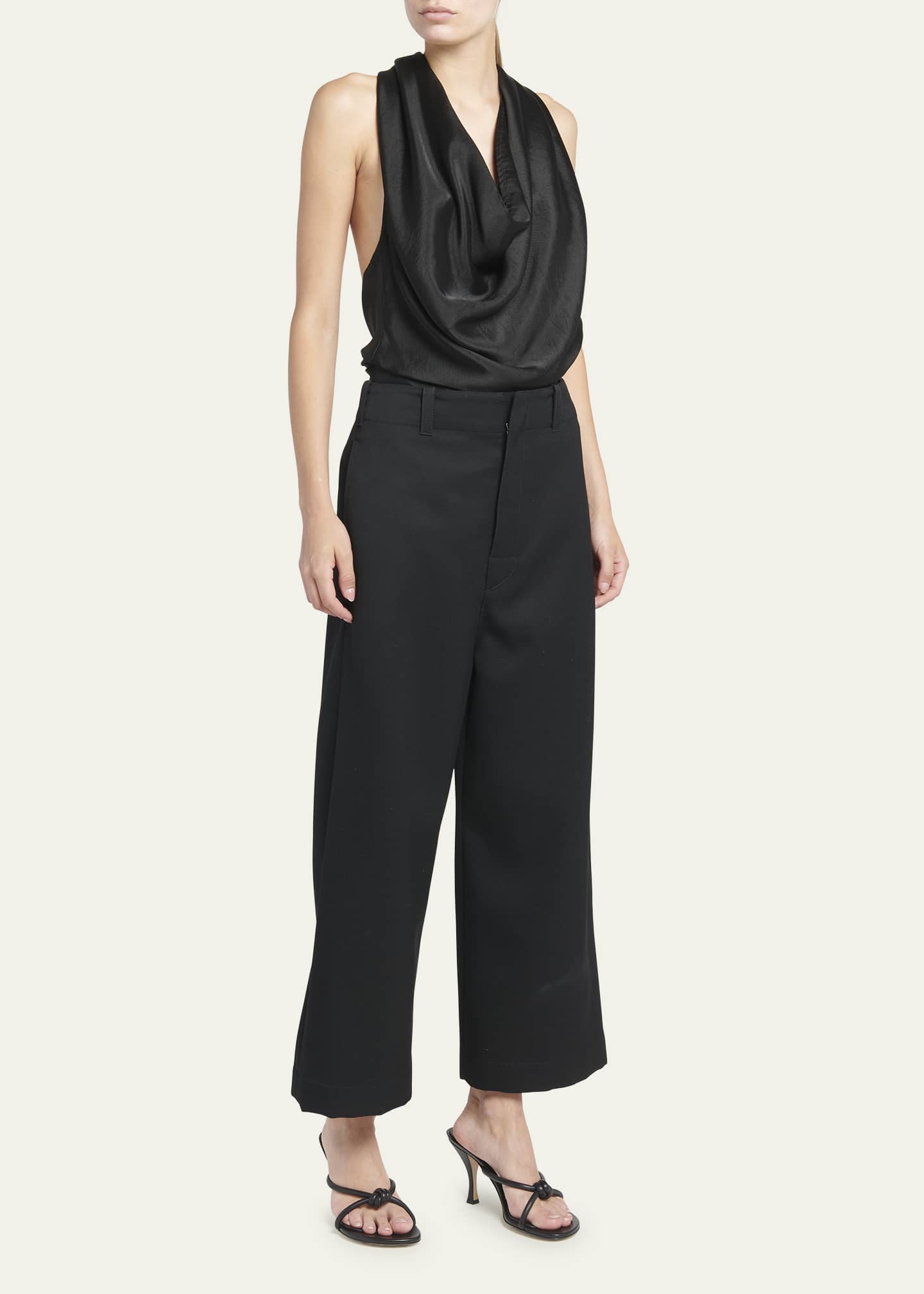 Bottega Veneta Sartorial Grain de Poudre Cropped Trousers Image 2 of 5