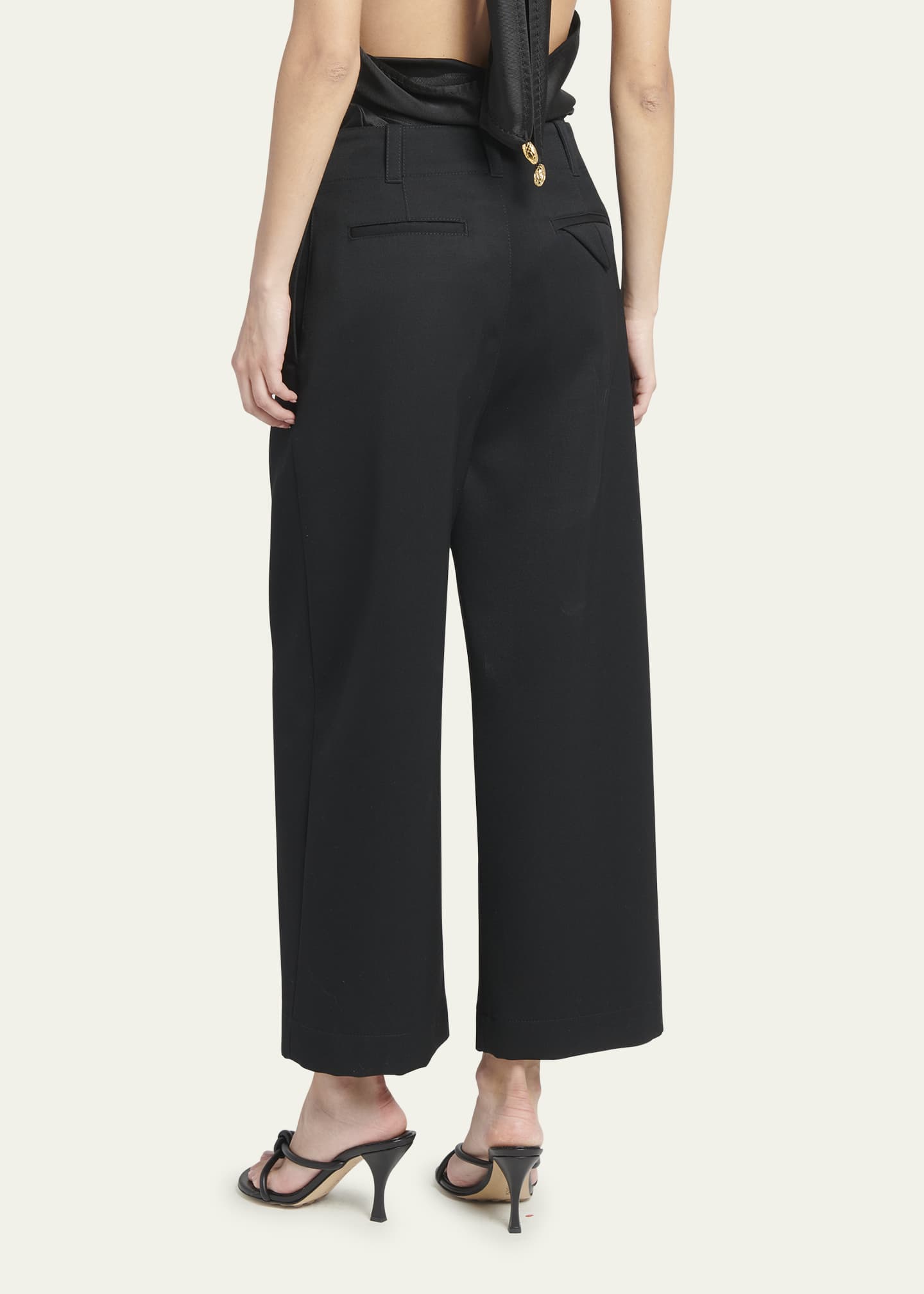 Bottega Veneta Sartorial Grain de Poudre Cropped Trousers Image 3 of 5