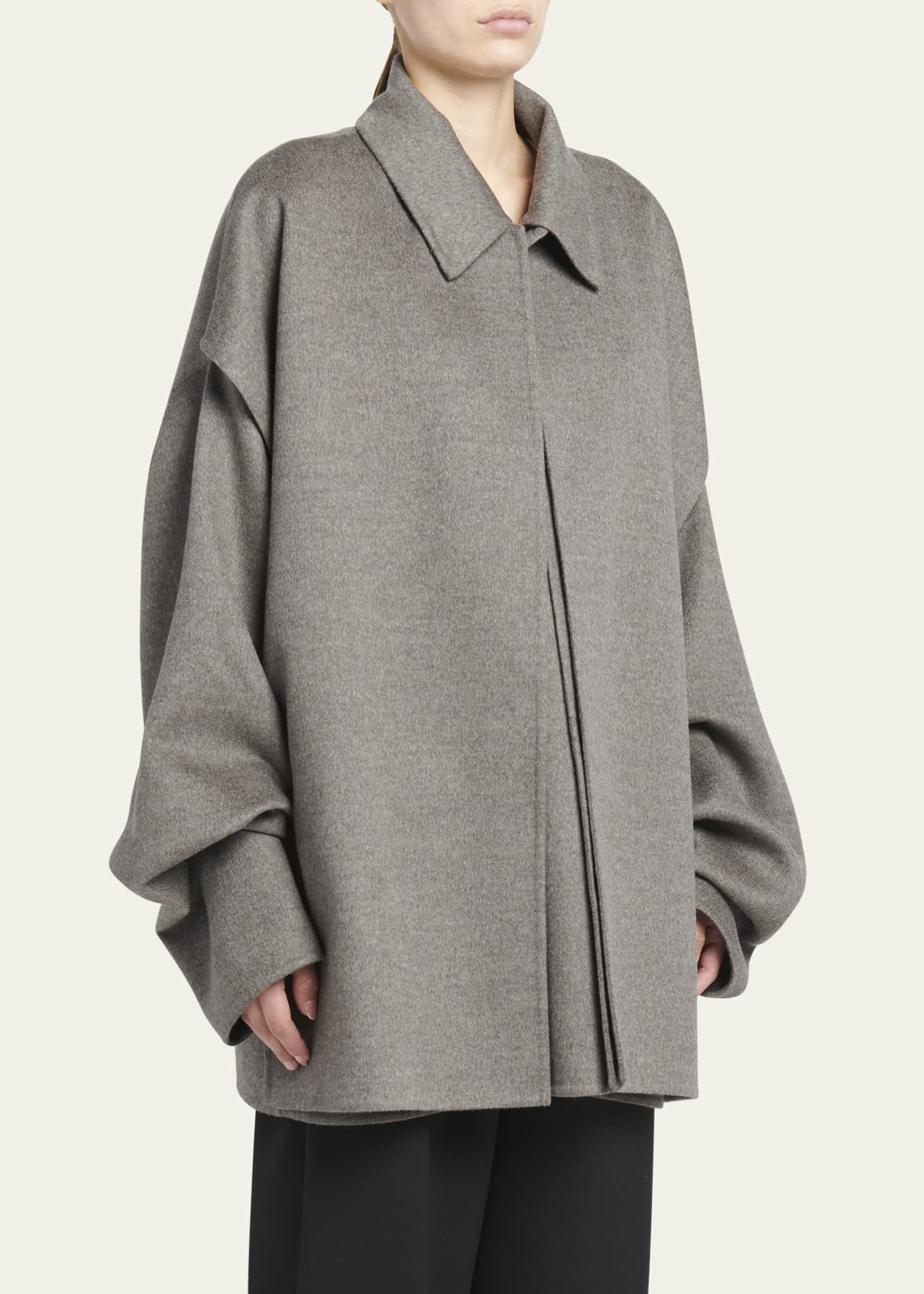 Bottega Veneta Oversized Light Double Wool Cashmere Jacket - Bergdorf ...