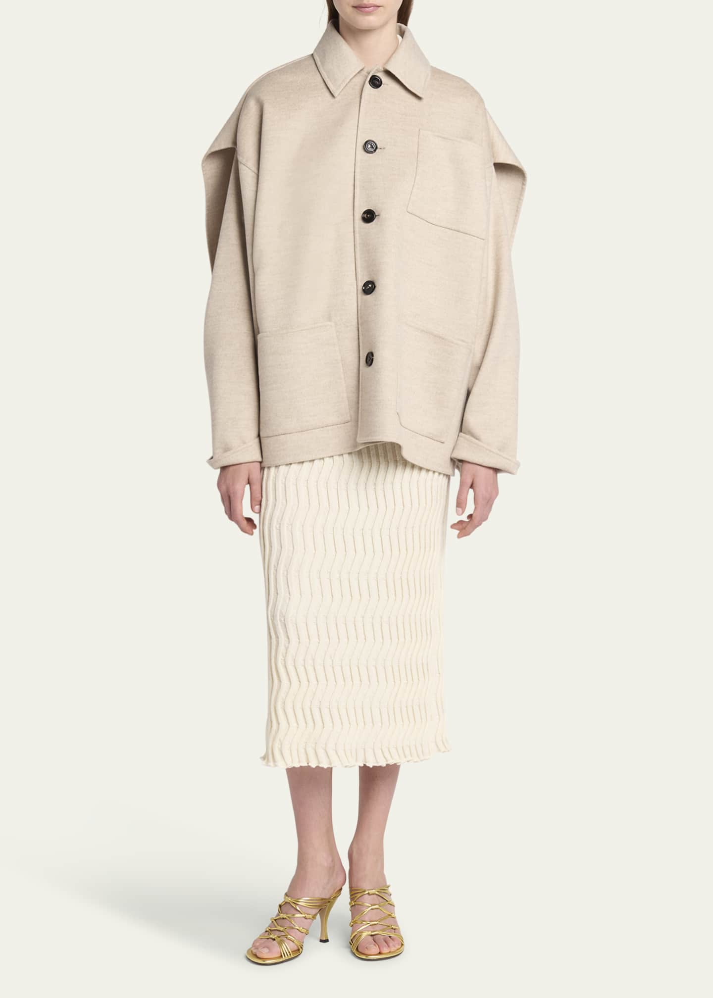 BOTTEGA VENETA■極美品■カシミヤダブルフェイス■オーバーコート Bottega Veneta Oversized Light Double Wool Cashmere Jacket