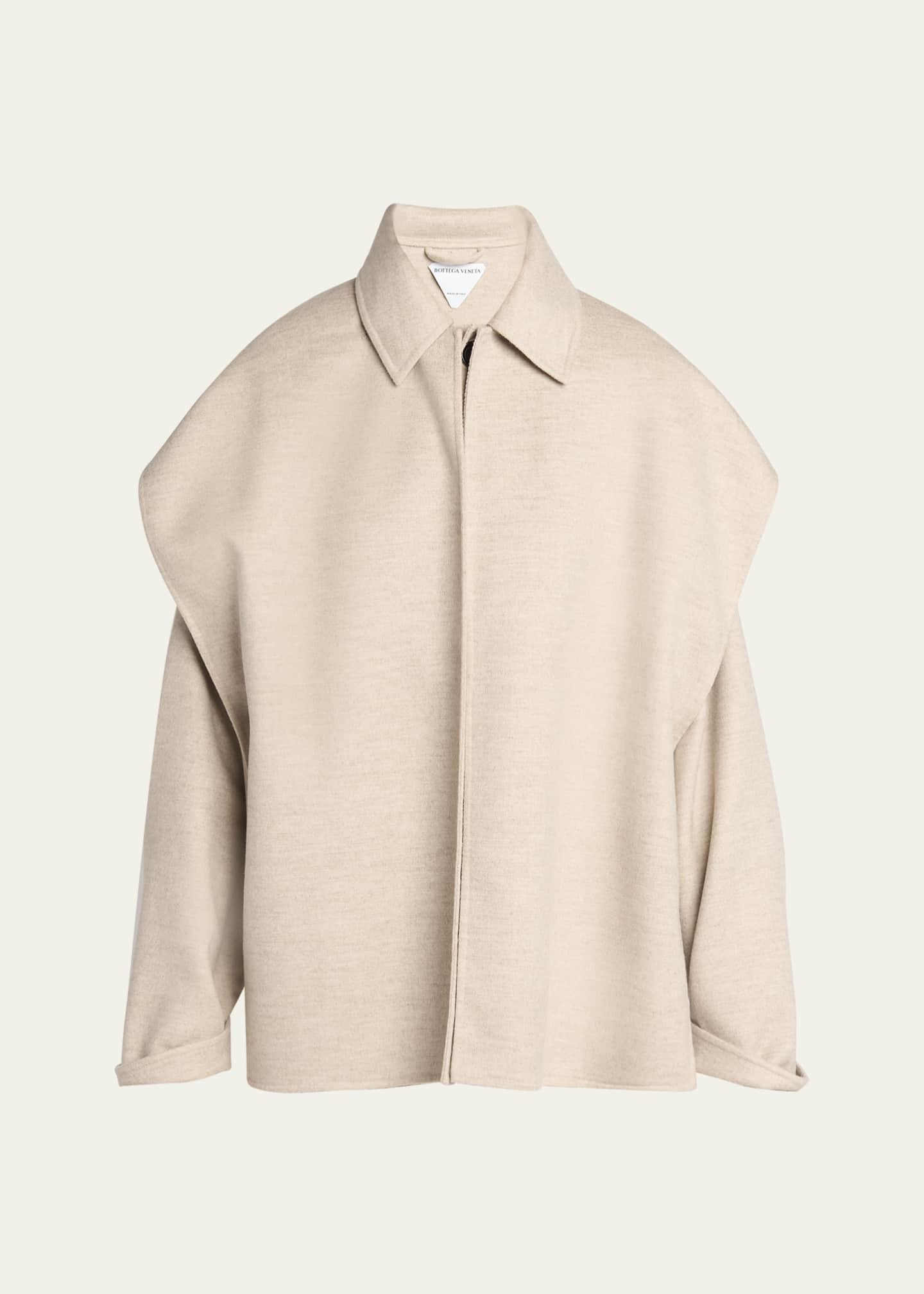 Bottega Veneta Oversized Light Double Wool Cashmere Jacket