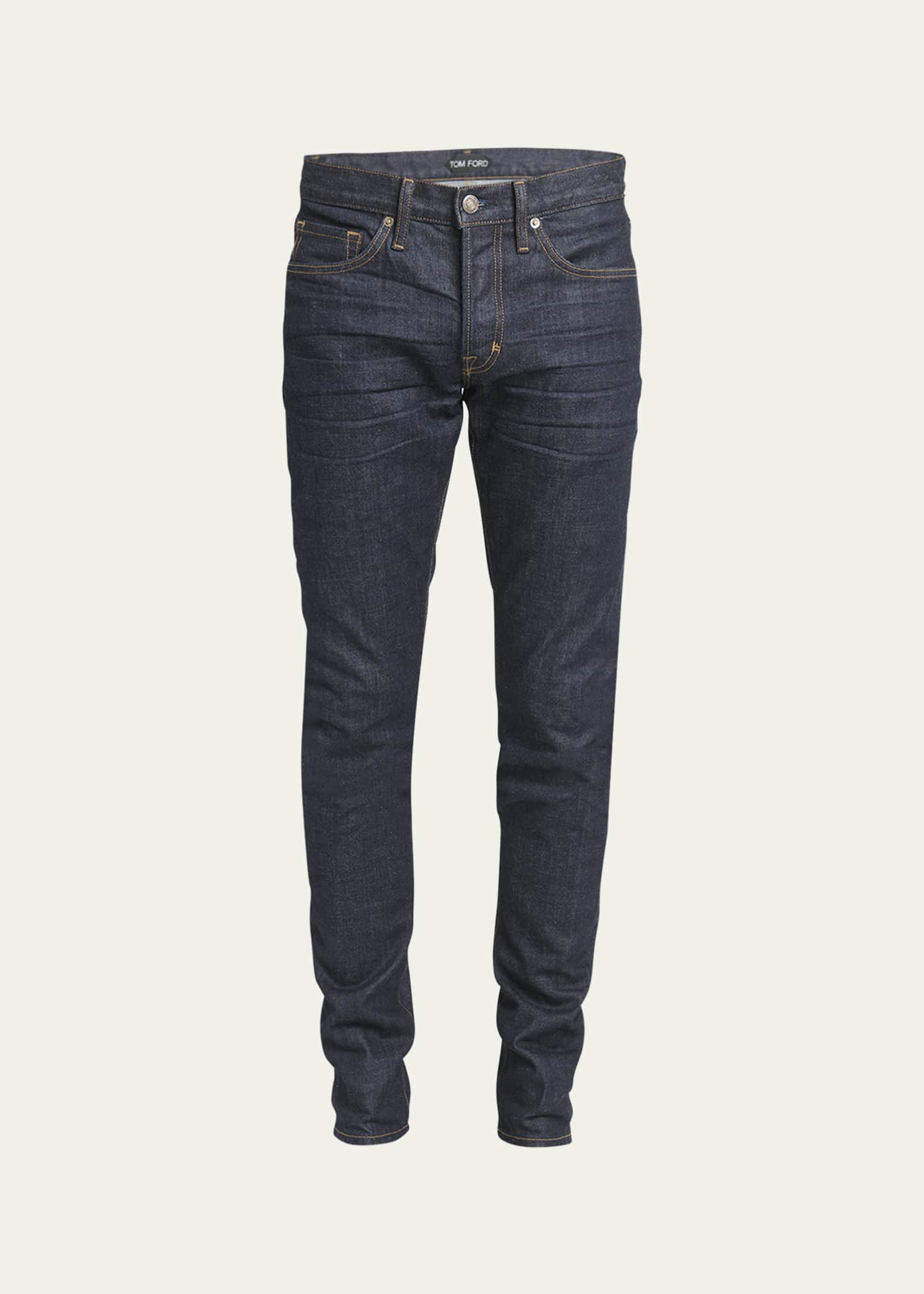 TOM FORD Men's Dark Wash Stretch Slim Fit Jeans Image 1 of 5