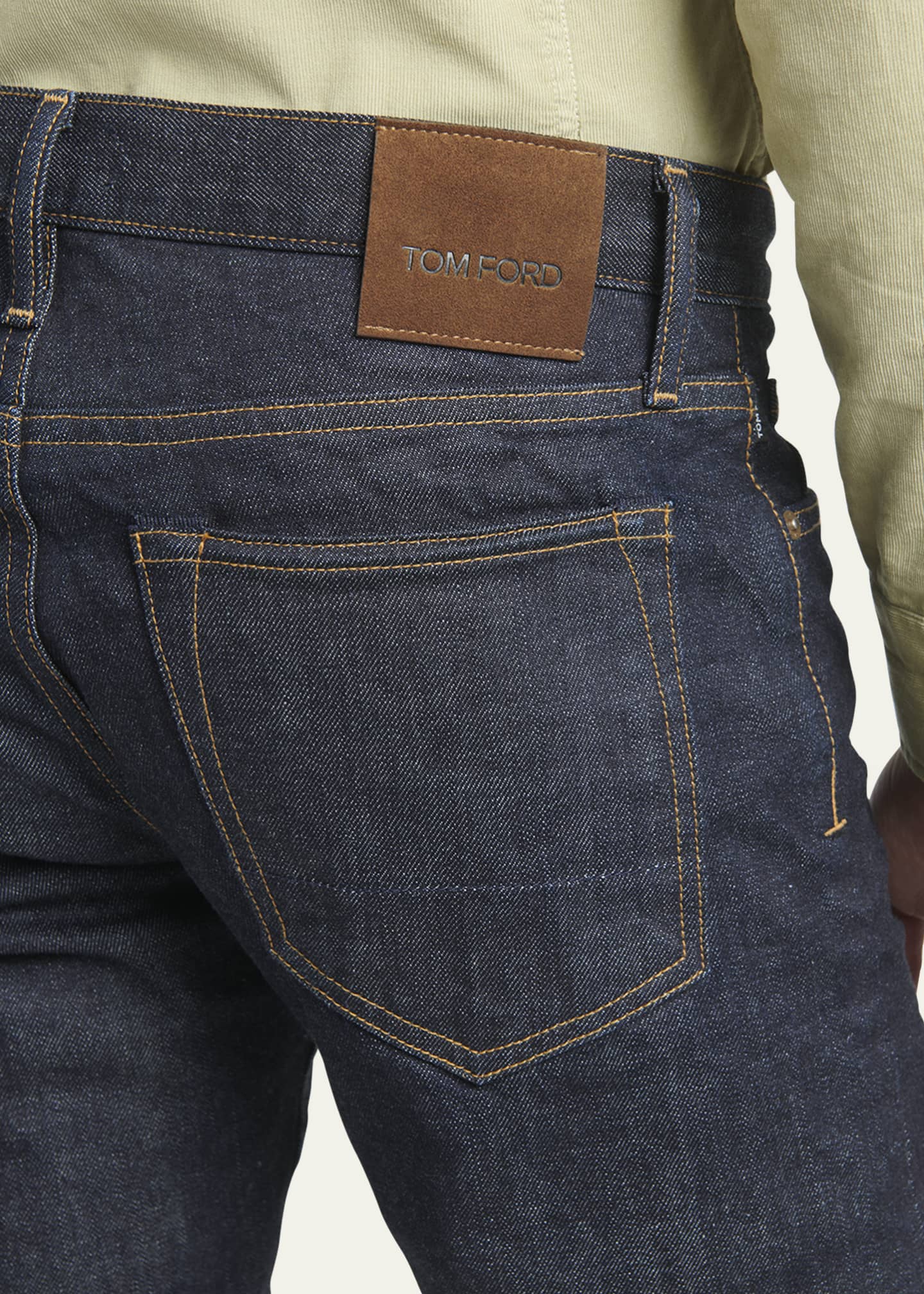 TOM FORD Men's Dark Wash Stretch Slim Fit Jeans Image 5 of 5
