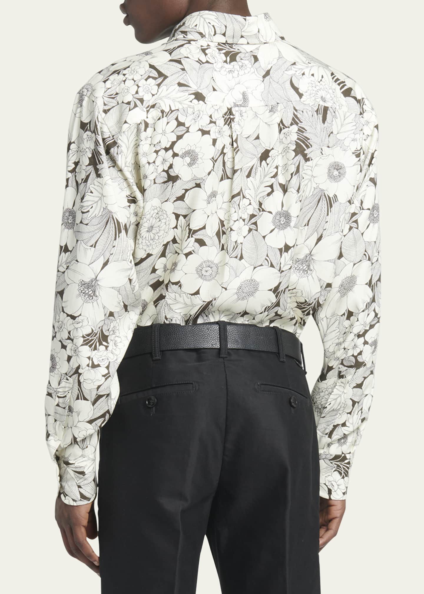 TOM FORD Men's Floral-Print Sport Shirt - Bergdorf Goodman