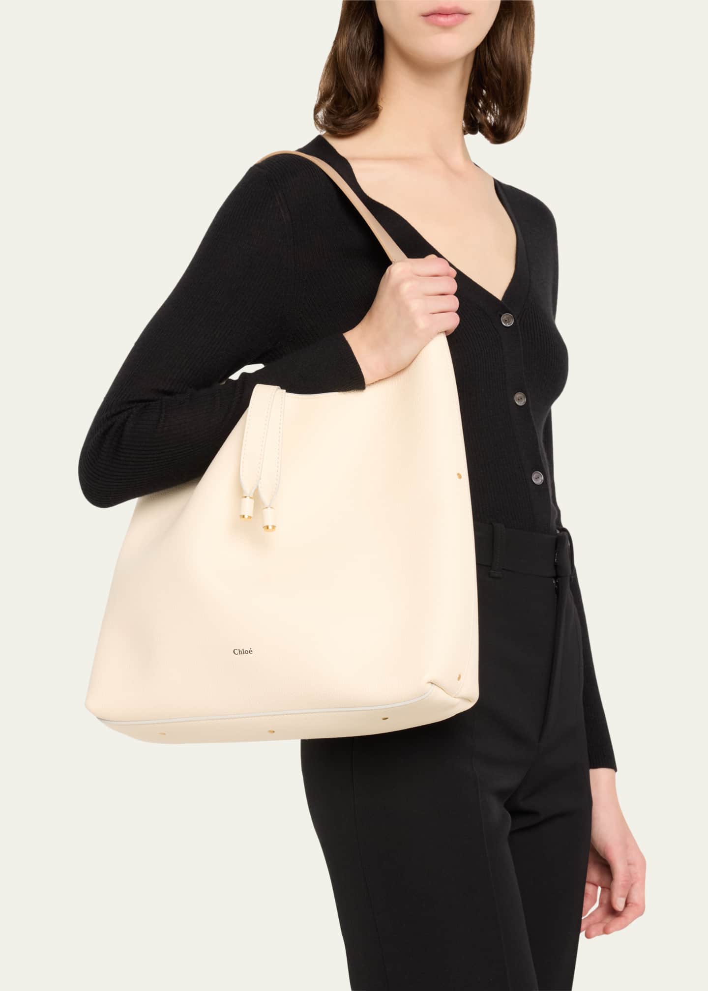 Marcie Hobo Bag in Grained Leather