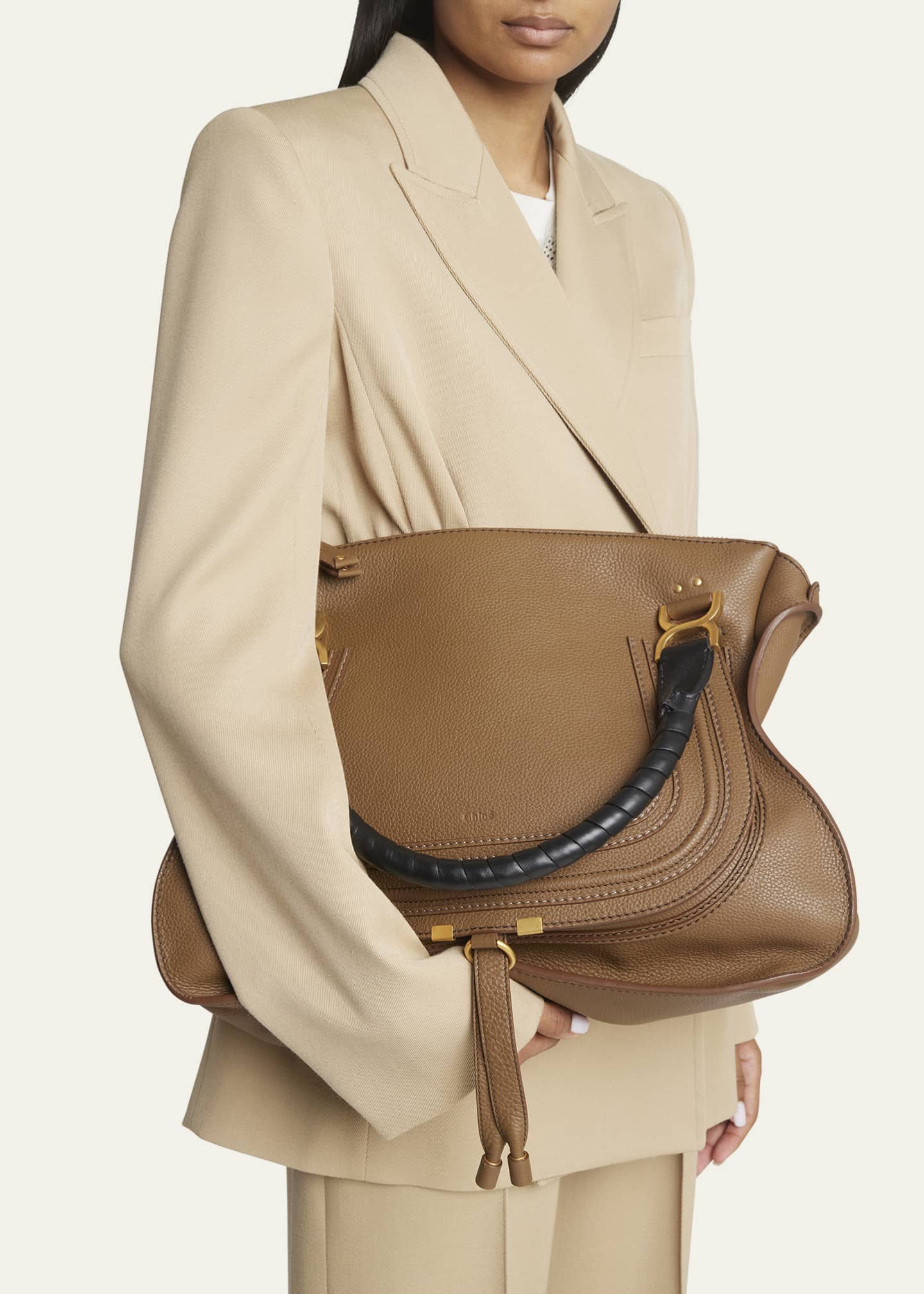 Chloe marcie large hotsell leather satchel bag