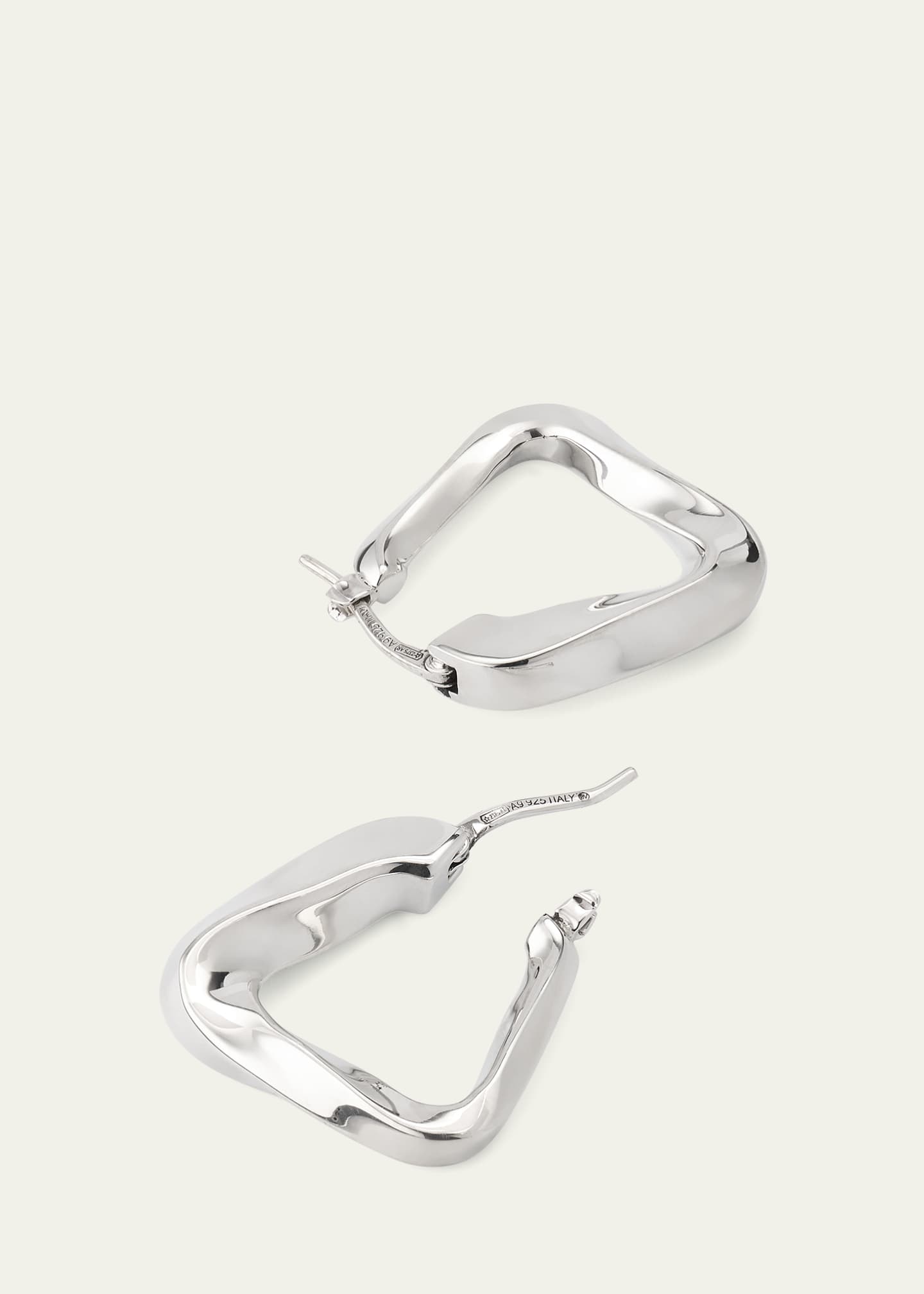 Bottega Veneta Small Twist Triangle Hoop Earrings - Bergdorf