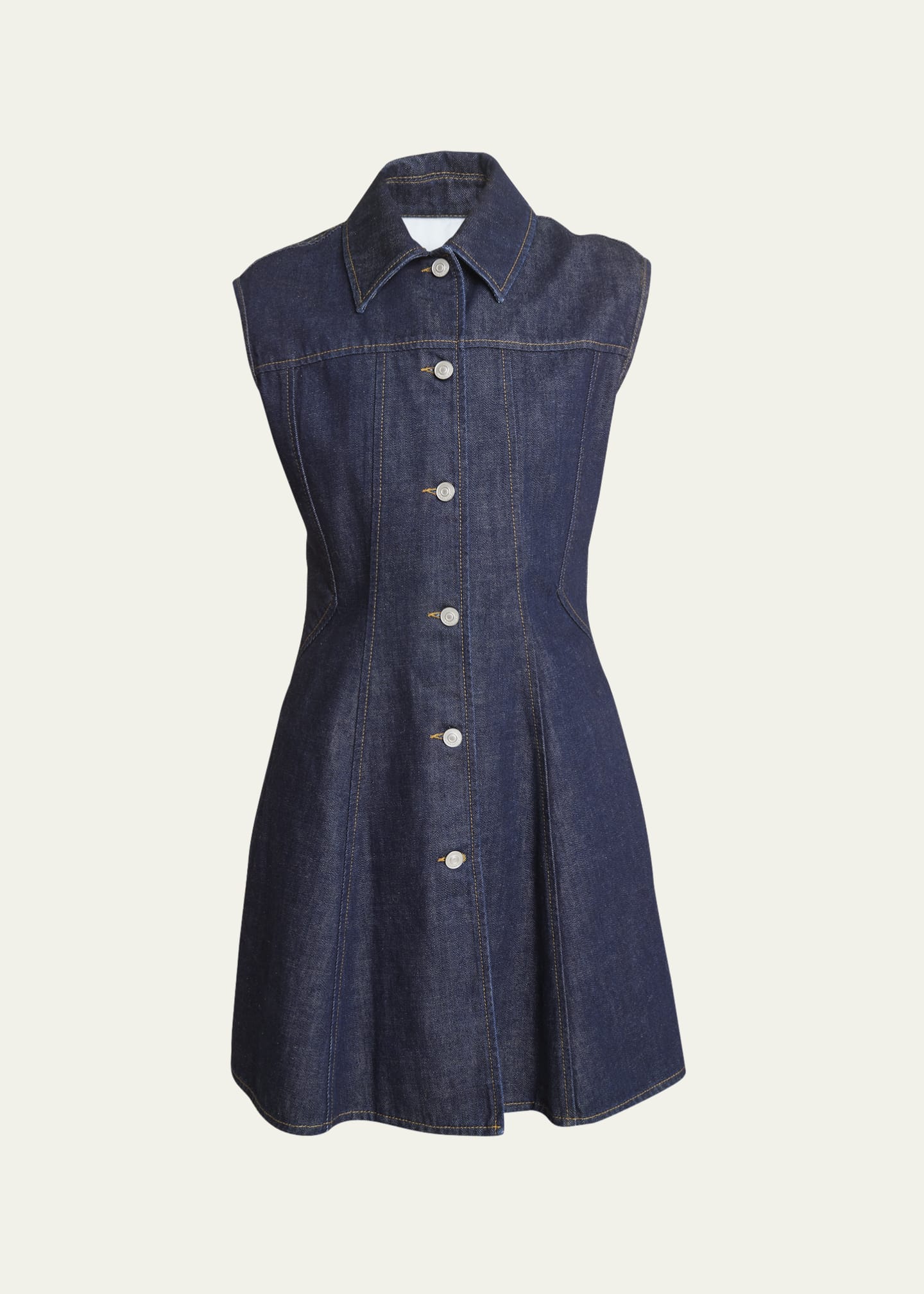 Button down denim mini dress sales