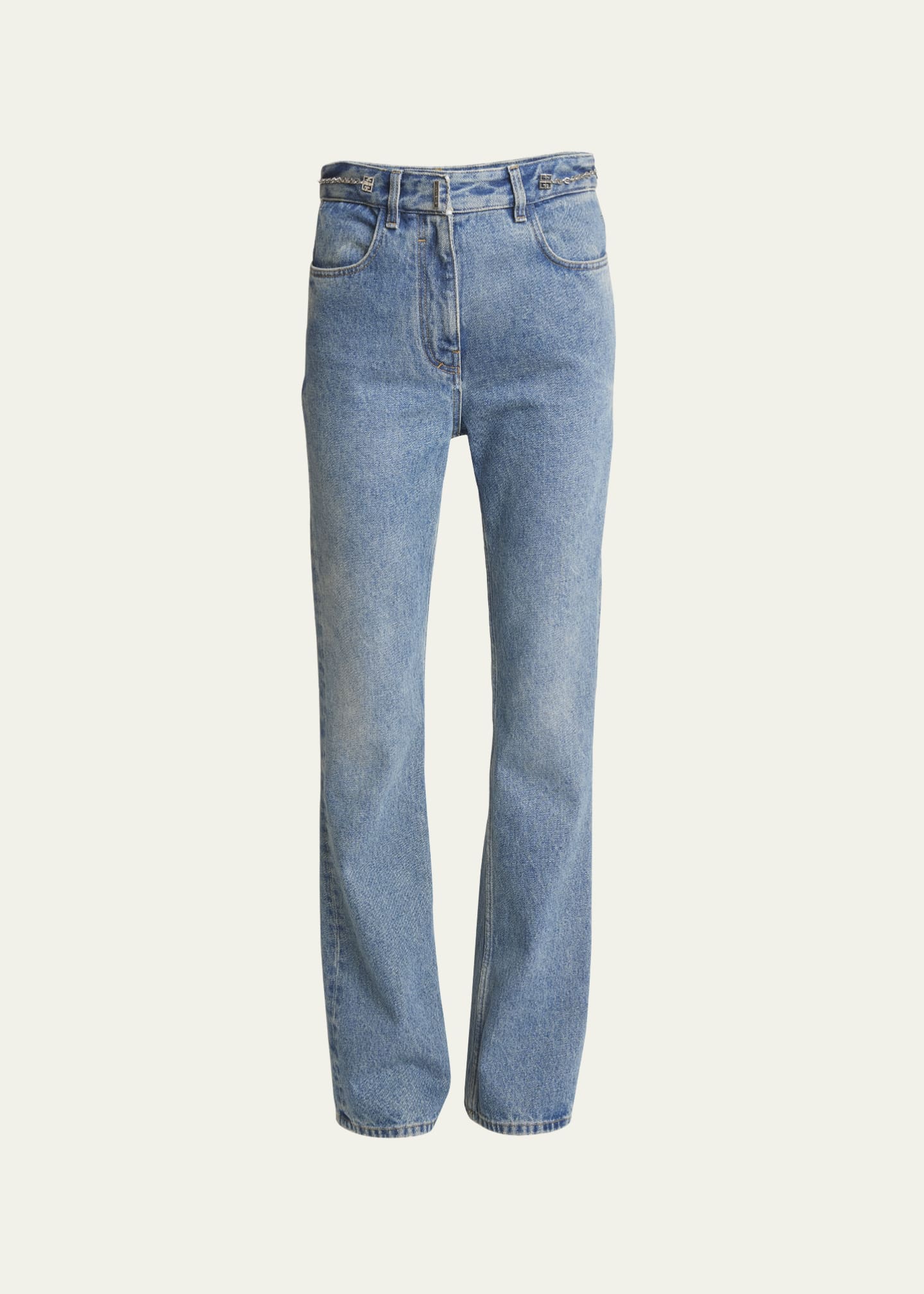 Givenchy Bootcut Jeans with 4G Chain Detail - Bergdorf Goodman