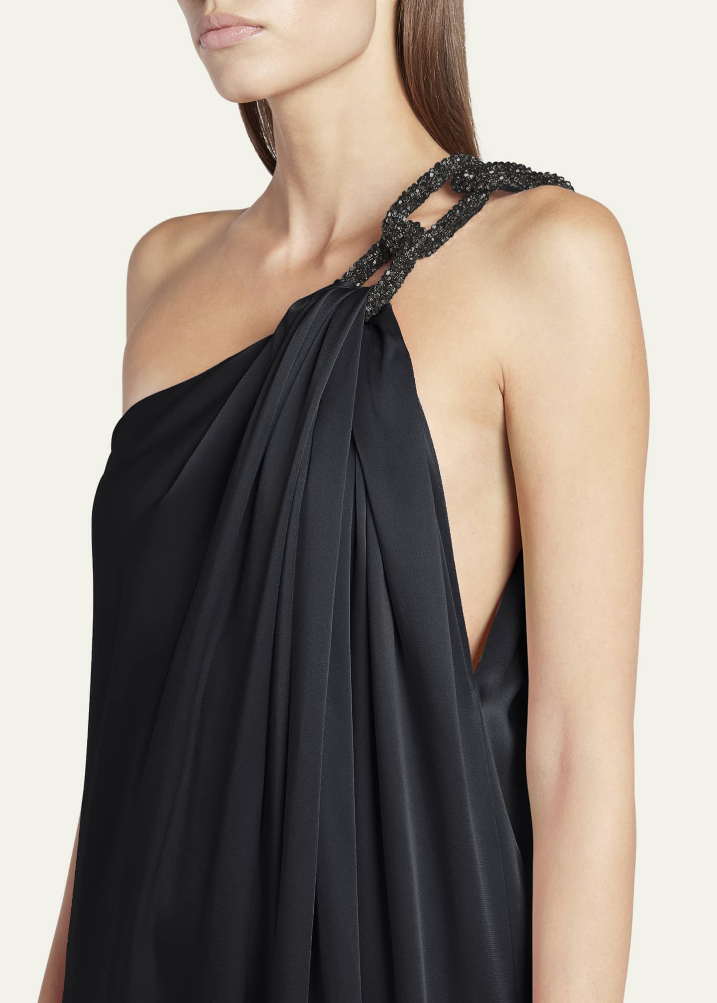 Stella McCartney Falabella One-Shoulder Gown with Crystal Detail ...