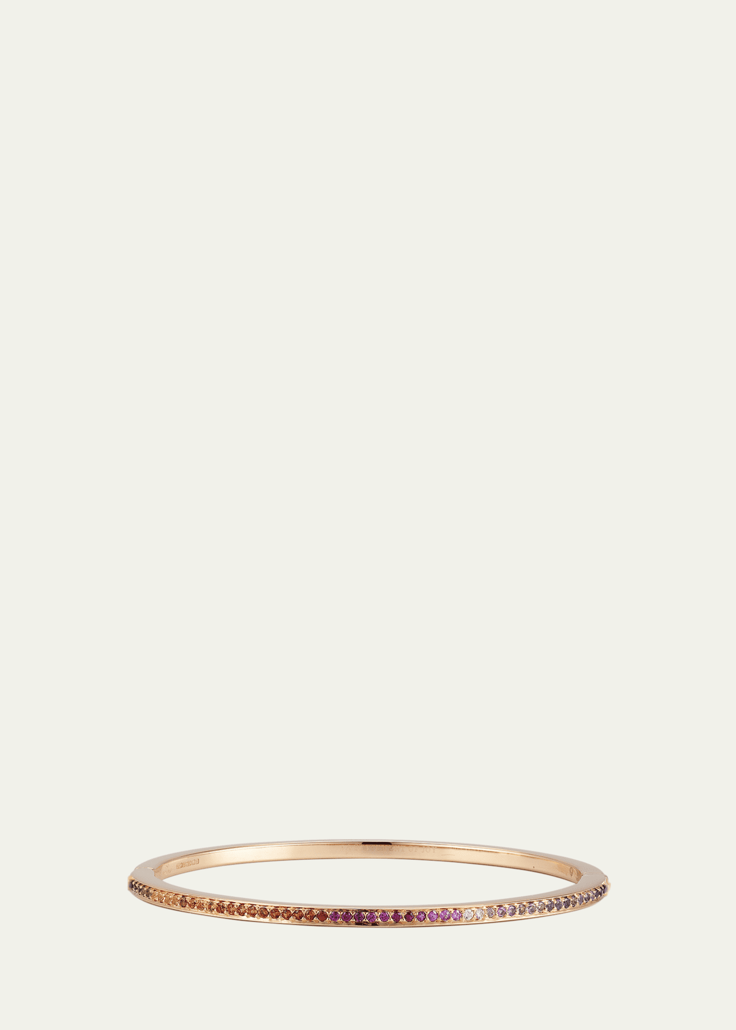 Alice Van Cal 18K Rose Gold Rainbow Journey Bangle Bracelet Image 1 of 4