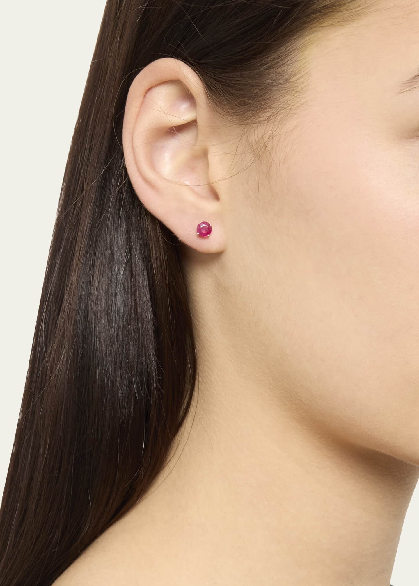 Alice Van Cal 18k Rose Gold Gemstone Stud Earrings Image 2 of 4