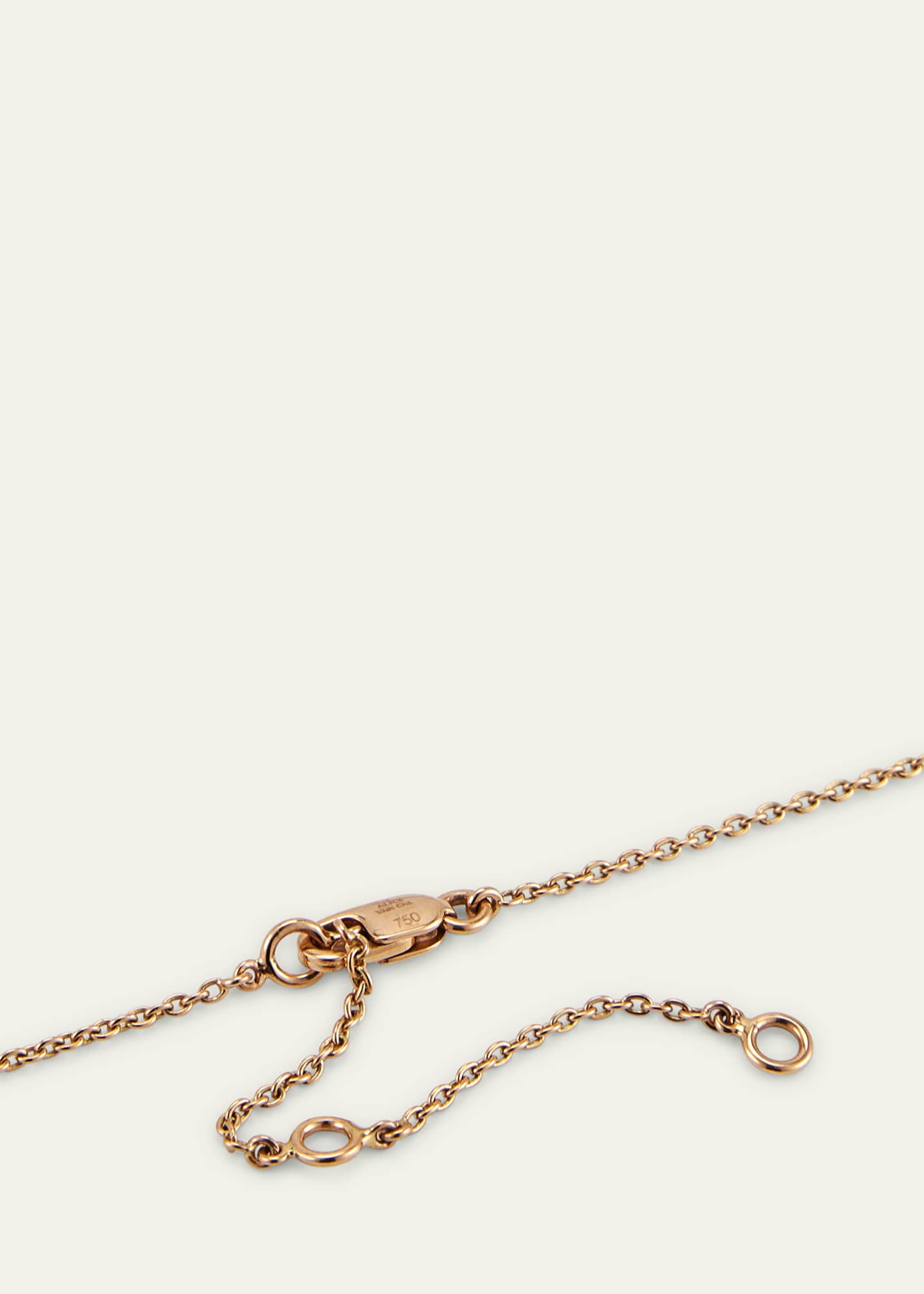Alice Van Cal 18K Rose Gold Anima Emerald Lariat Necklace with Gemstones Image 4 of 4
